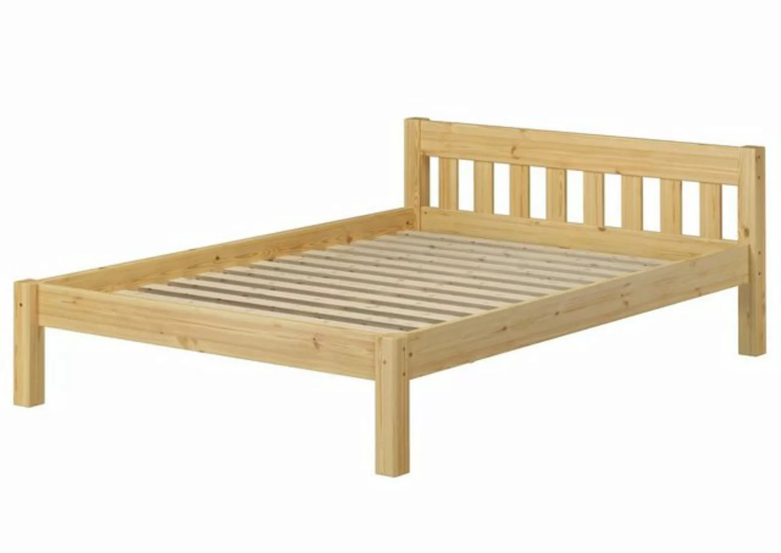 ERST-HOLZ Bett Kurzes Doppelbett Massivholzbett 140x190 aus Kiefer, wählbar günstig online kaufen