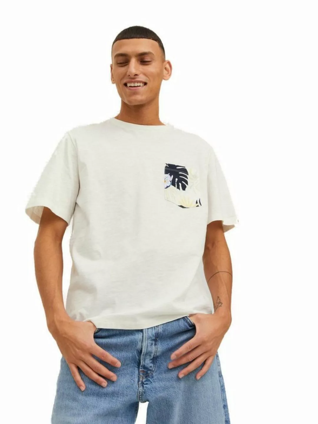 Jack & Jones T-Shirt JORTULUM POCKET (1-tlg) aus Baumwolle günstig online kaufen