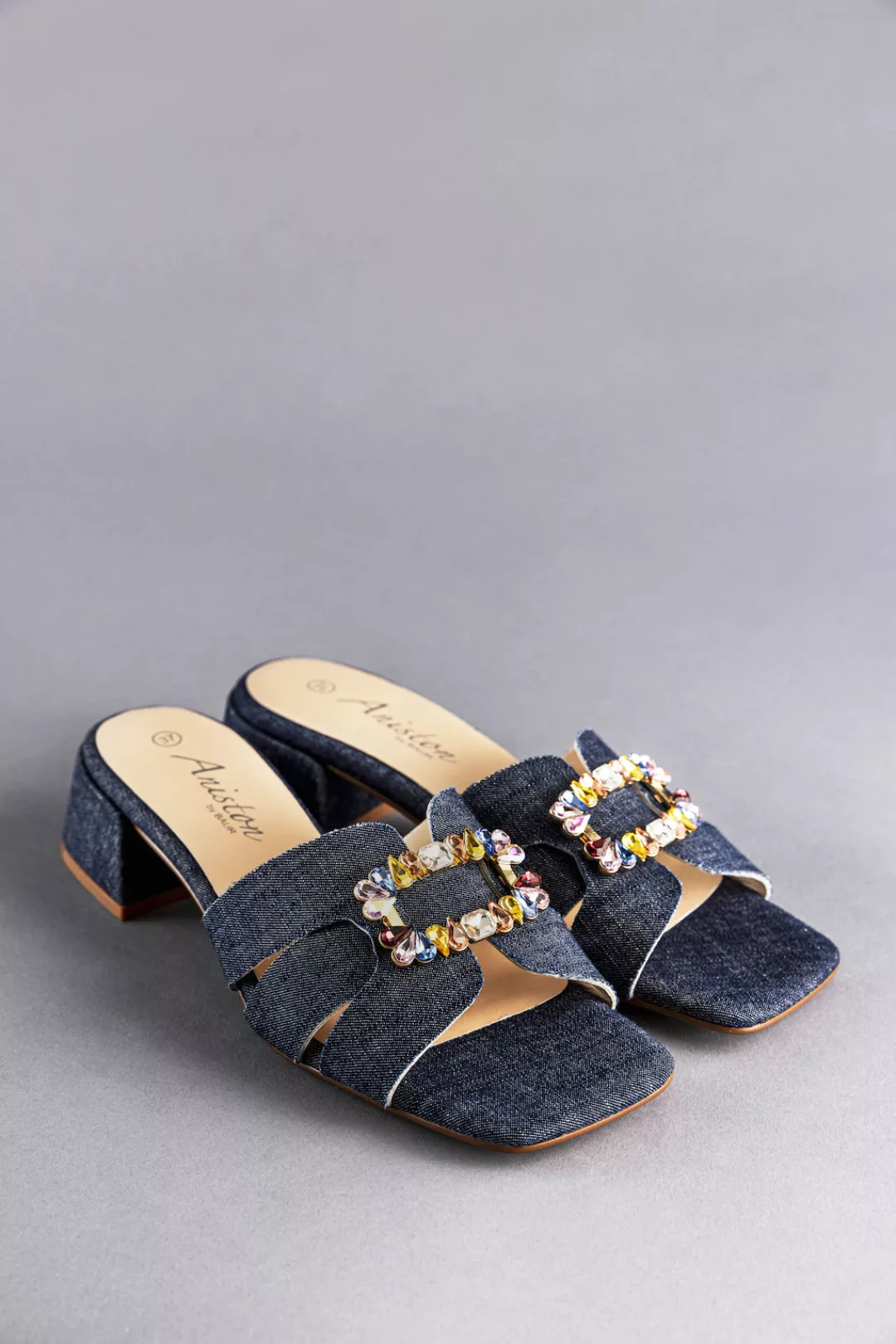 Aniston SHOES Pantolette, Sommerschuh, Festtagsschuh, Blockabsatz - NEUE KO günstig online kaufen