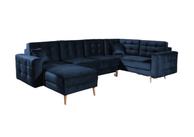 Luxusbetten24 Schlafsofa Designer Sofa Fjord U, mit Stauraum und Schlaffunk günstig online kaufen