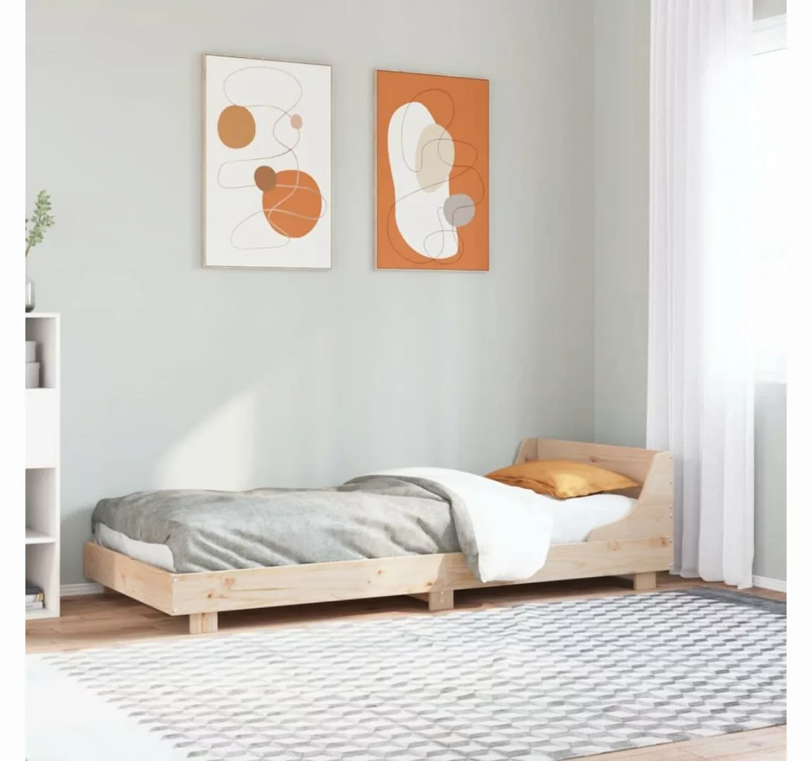 vidaXL Bett, Massivholzbett ohne Matratze 75x190 cm Kiefernholz günstig online kaufen