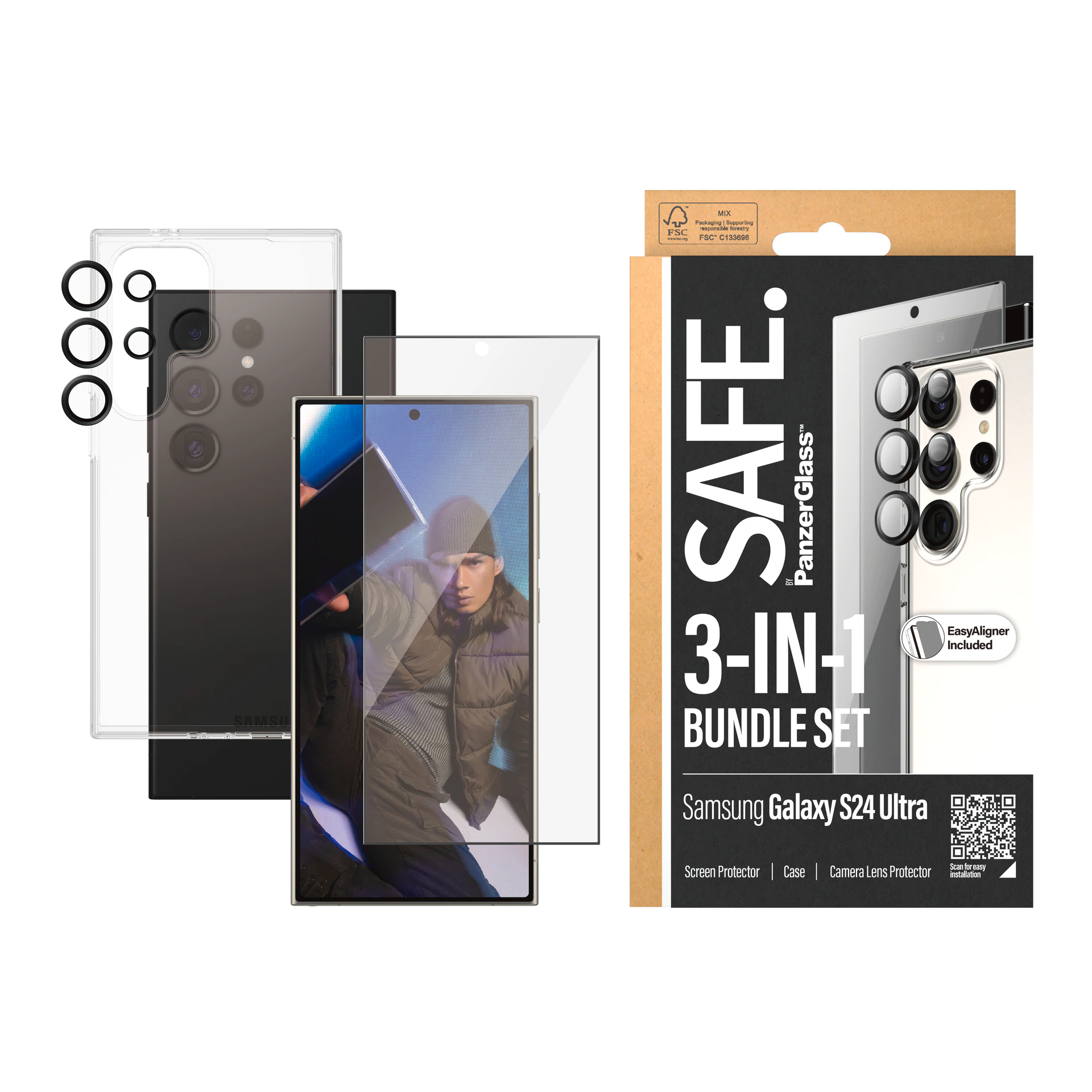 SAFE by PanzerGlass Displayschutzglas »3-in-1 Bundle Set Screen Protector, günstig online kaufen