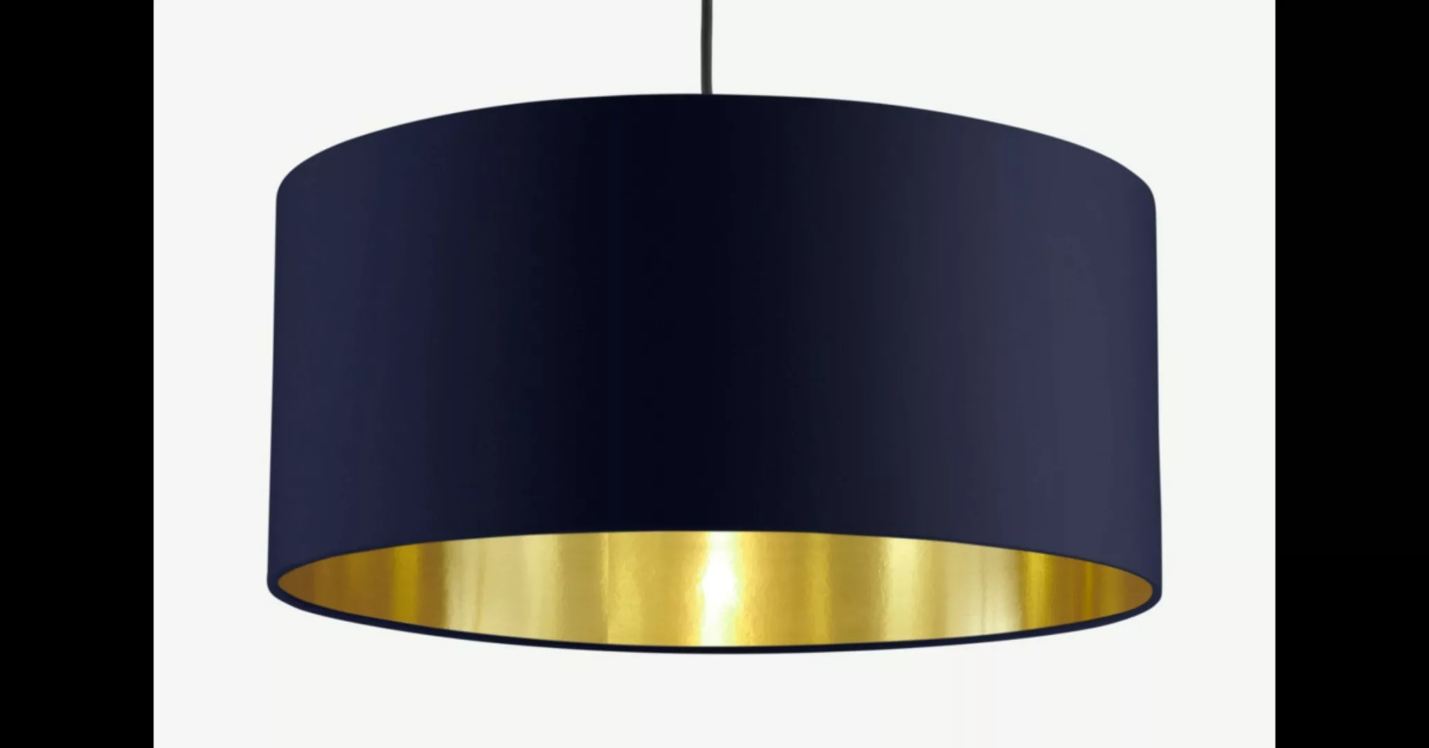 Oro Lampenschirm (o 45 cm), Marineblau und Messing - MADE.com günstig online kaufen