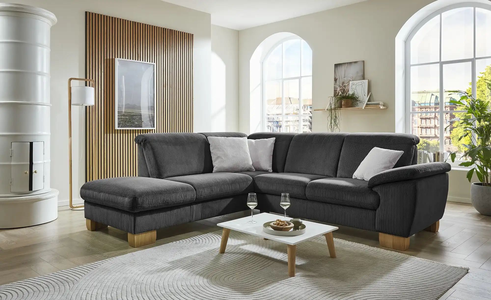 meinSofa Ecksofa  Raica-S ¦ grau ¦ Maße (cm): B: 266 H: 91 T: 243 Polstermö günstig online kaufen