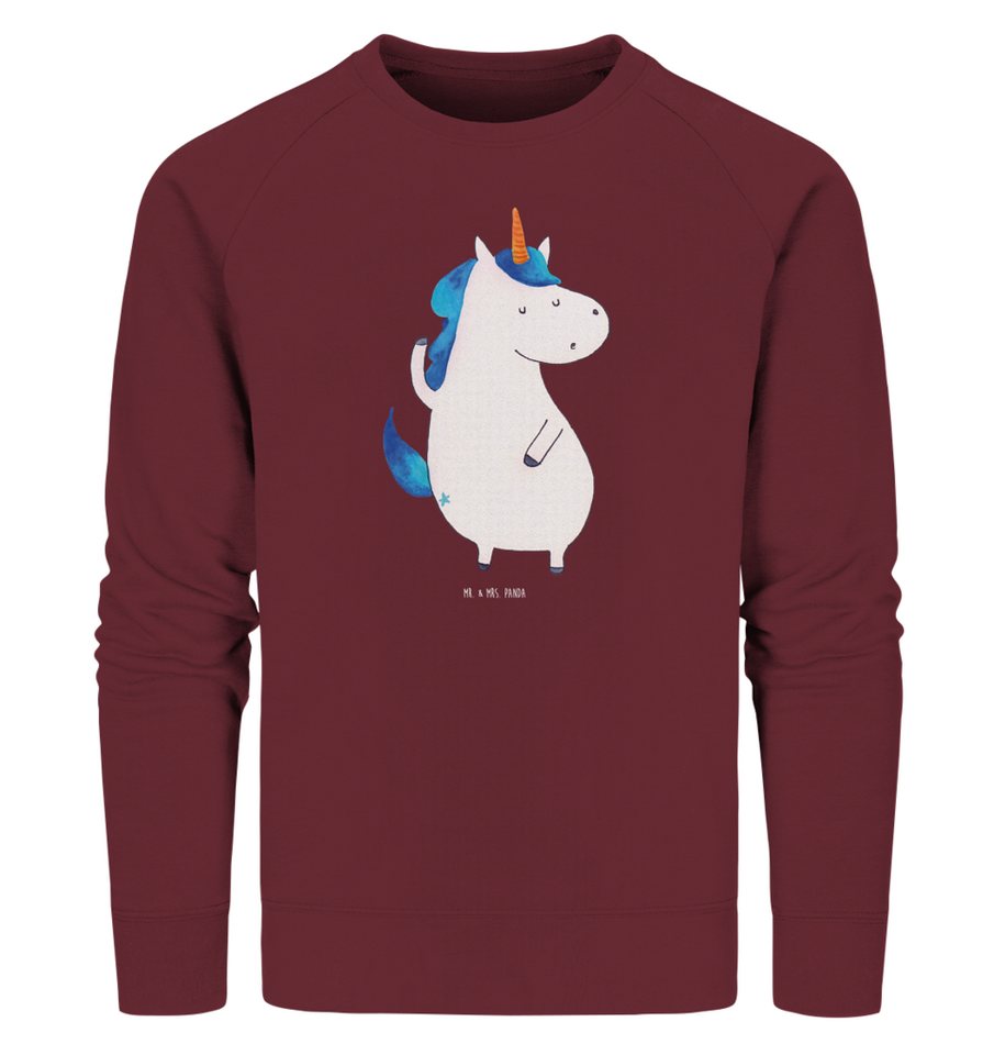 Mr. & Mrs. Panda Longpullover Größe S Einhorn Mann - Burgundy - Geschenk, S günstig online kaufen