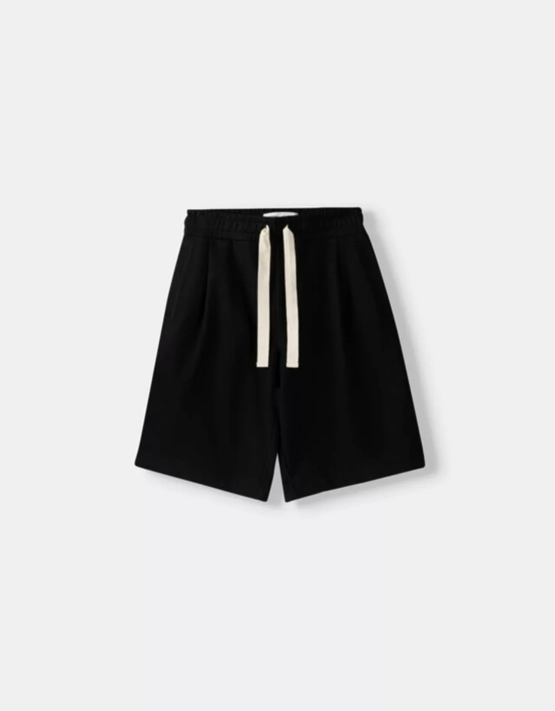 Bershka Bermudas Im Baggy-Hosen-Stil Mit Bundfalten Damen Xs Schwarz günstig online kaufen