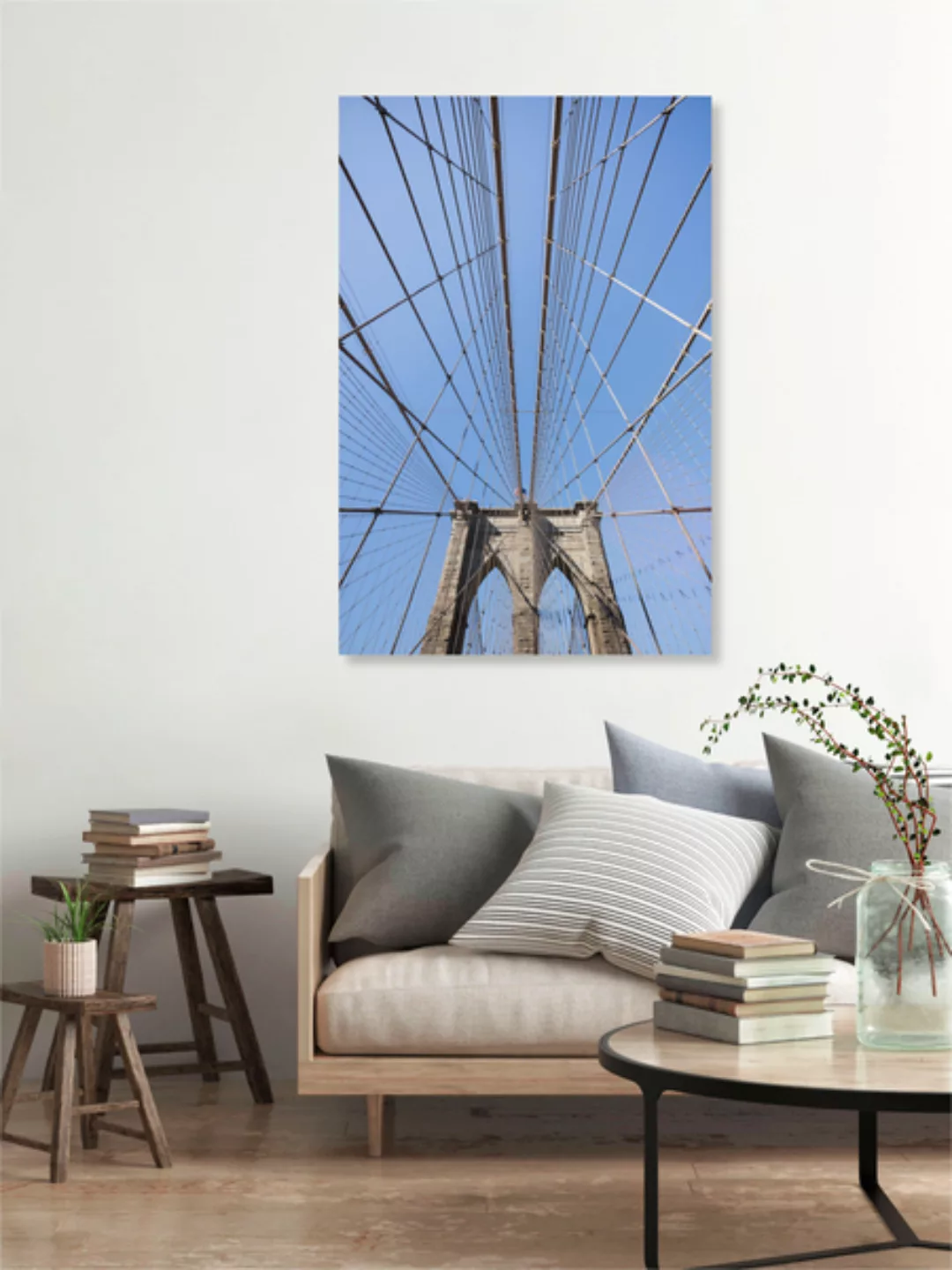 Poster / Leinwandbild - Brooklyn Bridge günstig online kaufen