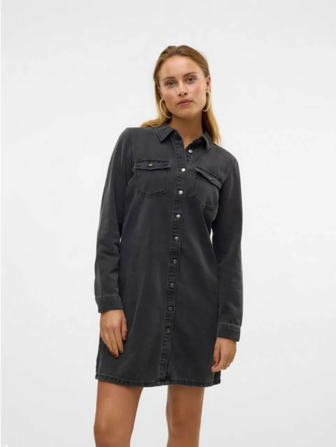 Vero Moda Jeanskleid VMJENNIE LS SHORT DENIM DRESS GA NOOS günstig online kaufen