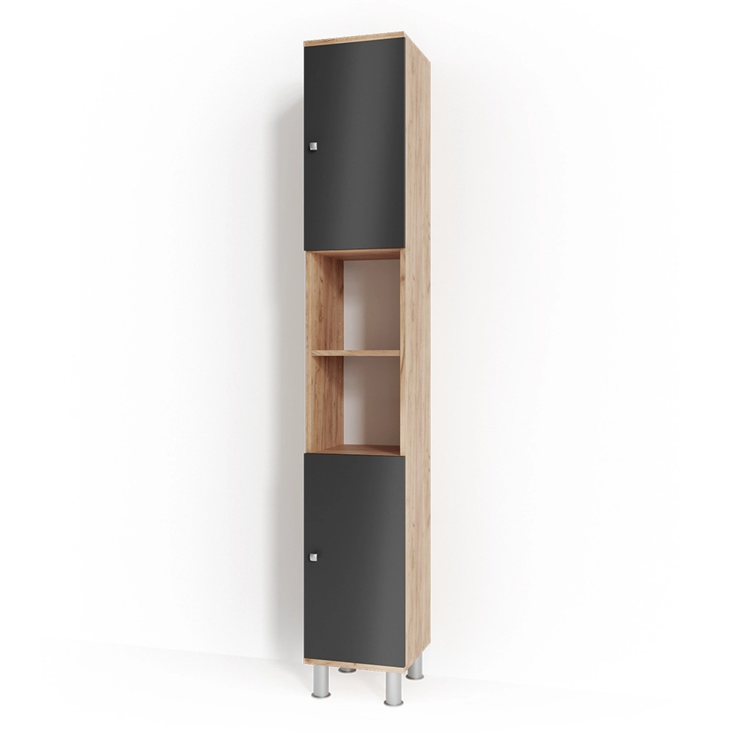 Vicco Hochschrank Fynn, Anthrazit/Goldkraft Eiche, 30 günstig online kaufen