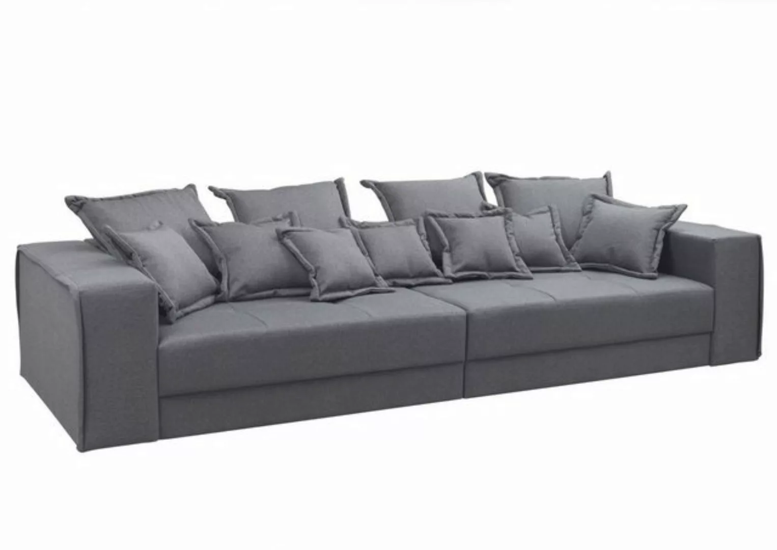 Massivmoebel24 Big-Sofa Bigsofa 289x110x87 dunkelgrau PESCARA #130 günstig online kaufen