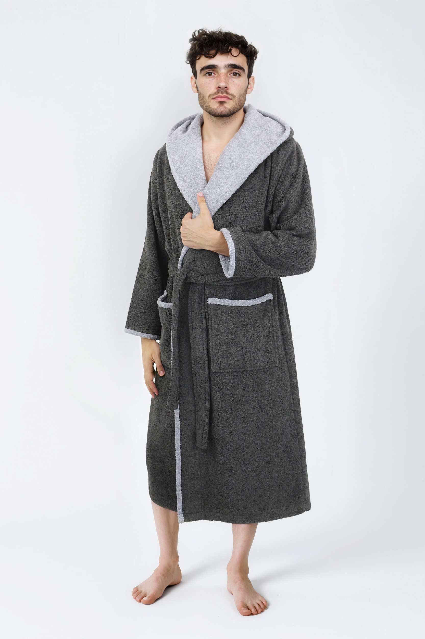 my home Unisex-Bademantel Condes, ideal für günstig online kaufen