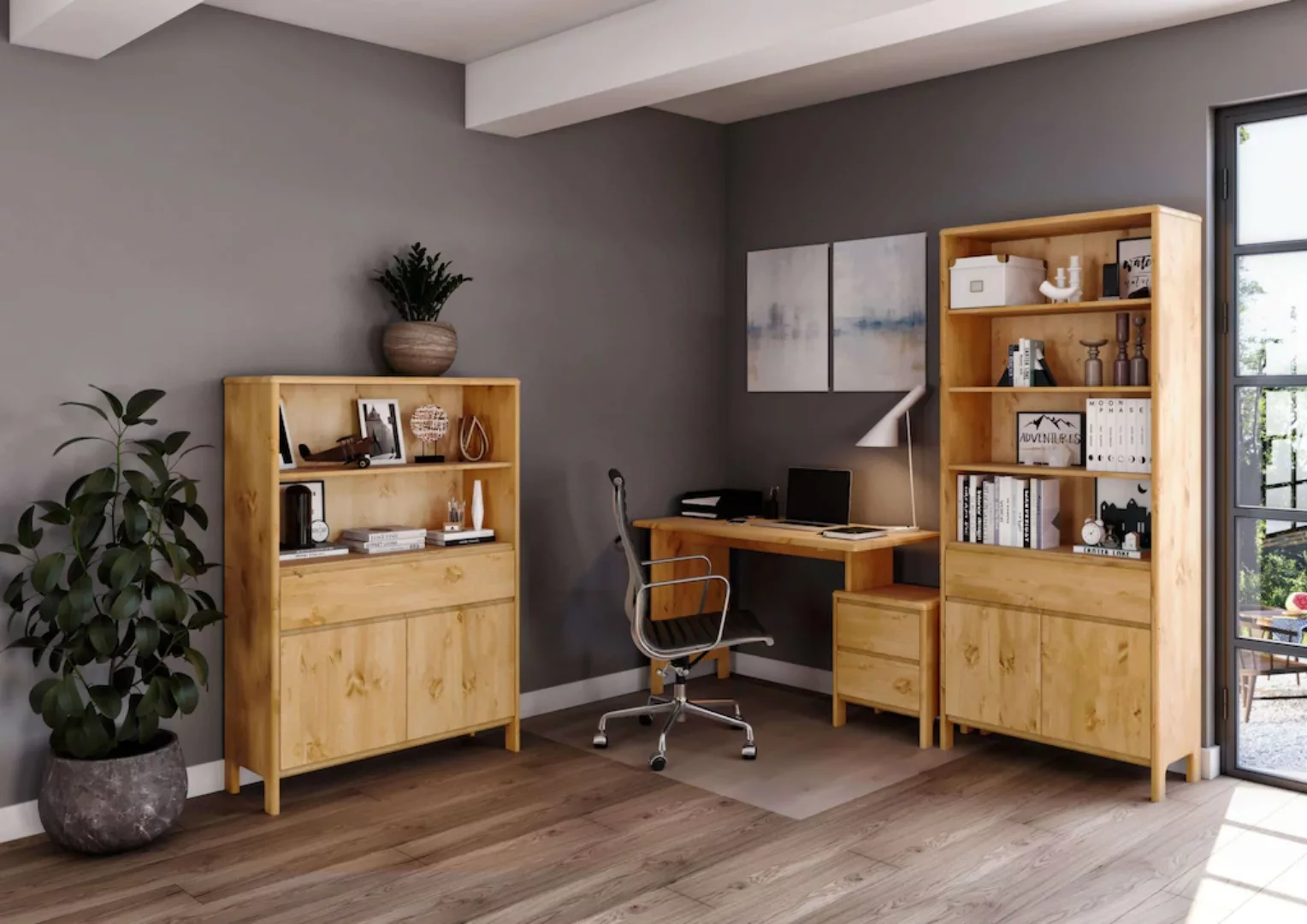 Home affaire Schreibtisch "Luven, Computertisch,", zertifiziertes Massivhol günstig online kaufen