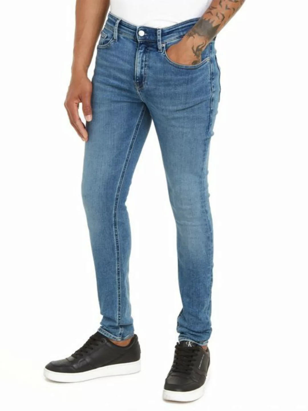 Calvin Klein Jeans Skinny-fit-Jeans SKINNY in klassischer 5-Pocket-Form günstig online kaufen