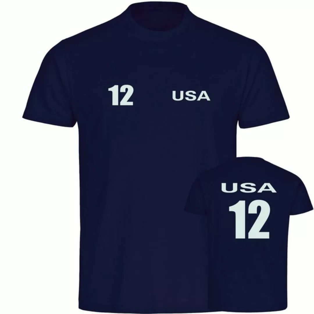 multifanshop T-Shirt Herren USA - Trikot 12 - Männer günstig online kaufen