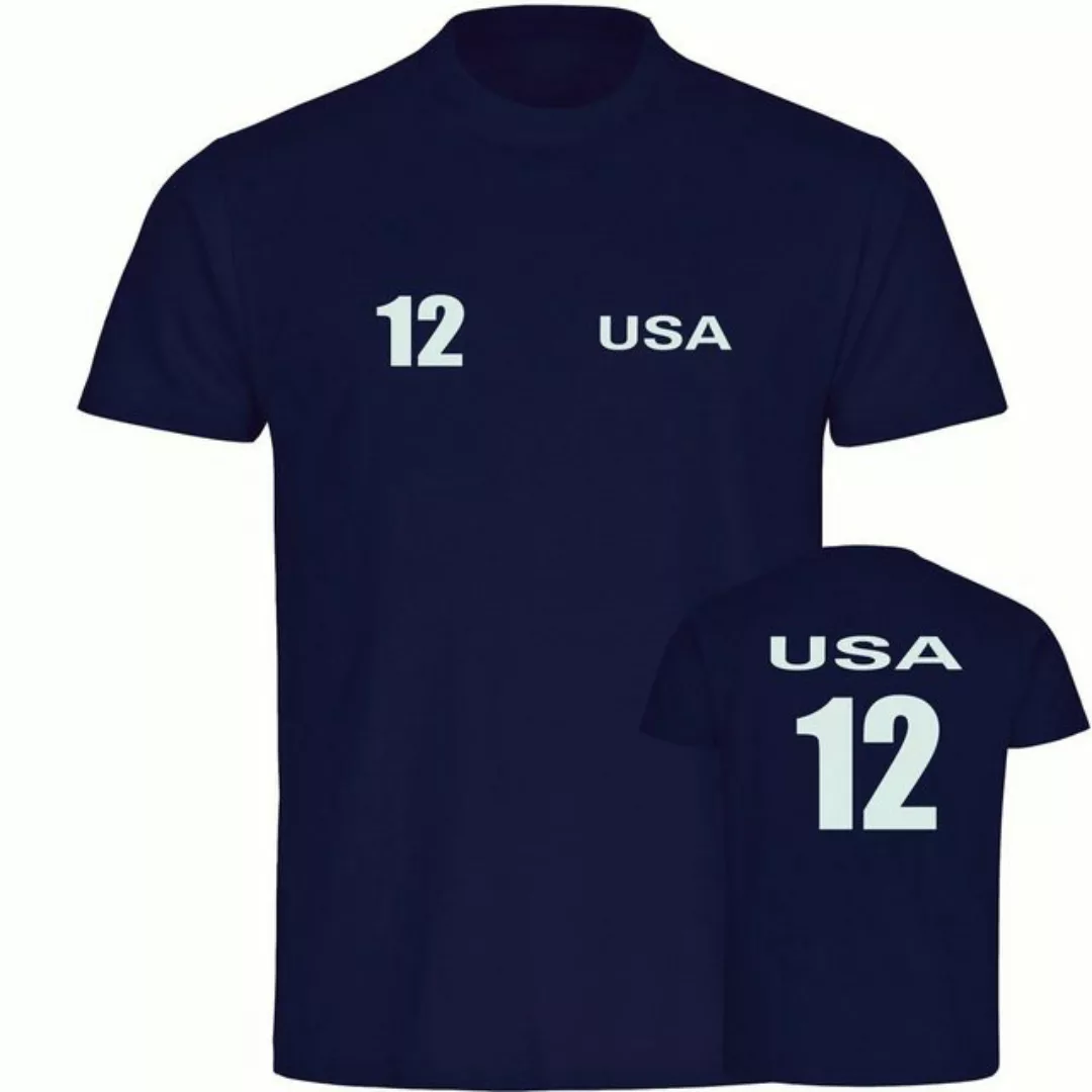 multifanshop T-Shirt Herren USA - Trikot Nummer 12 - Männer günstig online kaufen