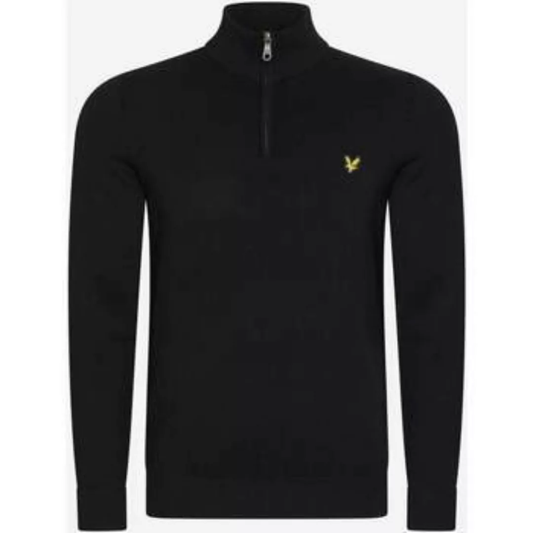 Lyle & Scott  Pullover Pullover mit Viertelreißverschluss – tiefschwarz günstig online kaufen