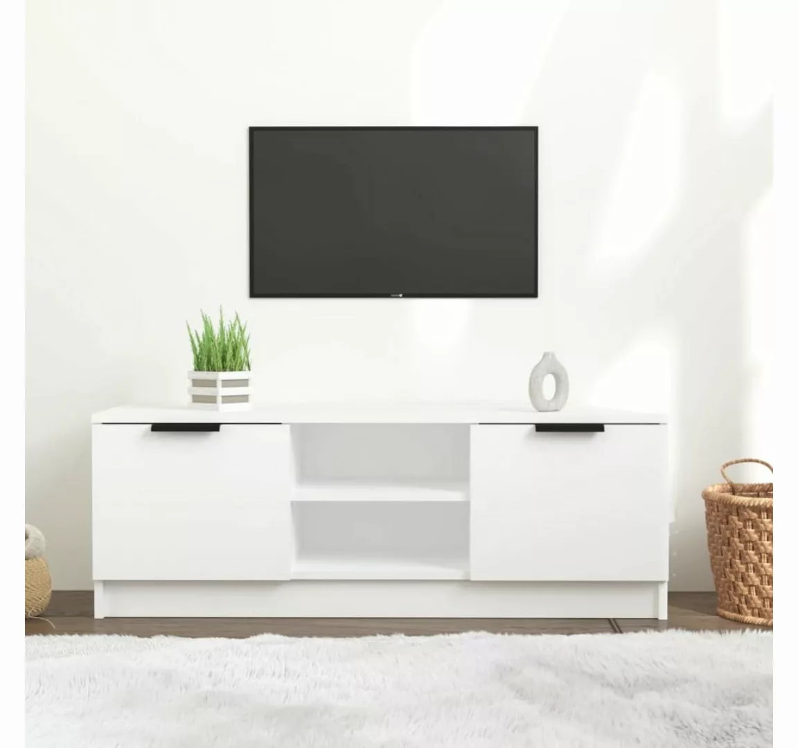 vidaXL TV-Schrank TV-Schrank Weiß 102x35x36,5 cm Spanplatte Lowboard günstig online kaufen