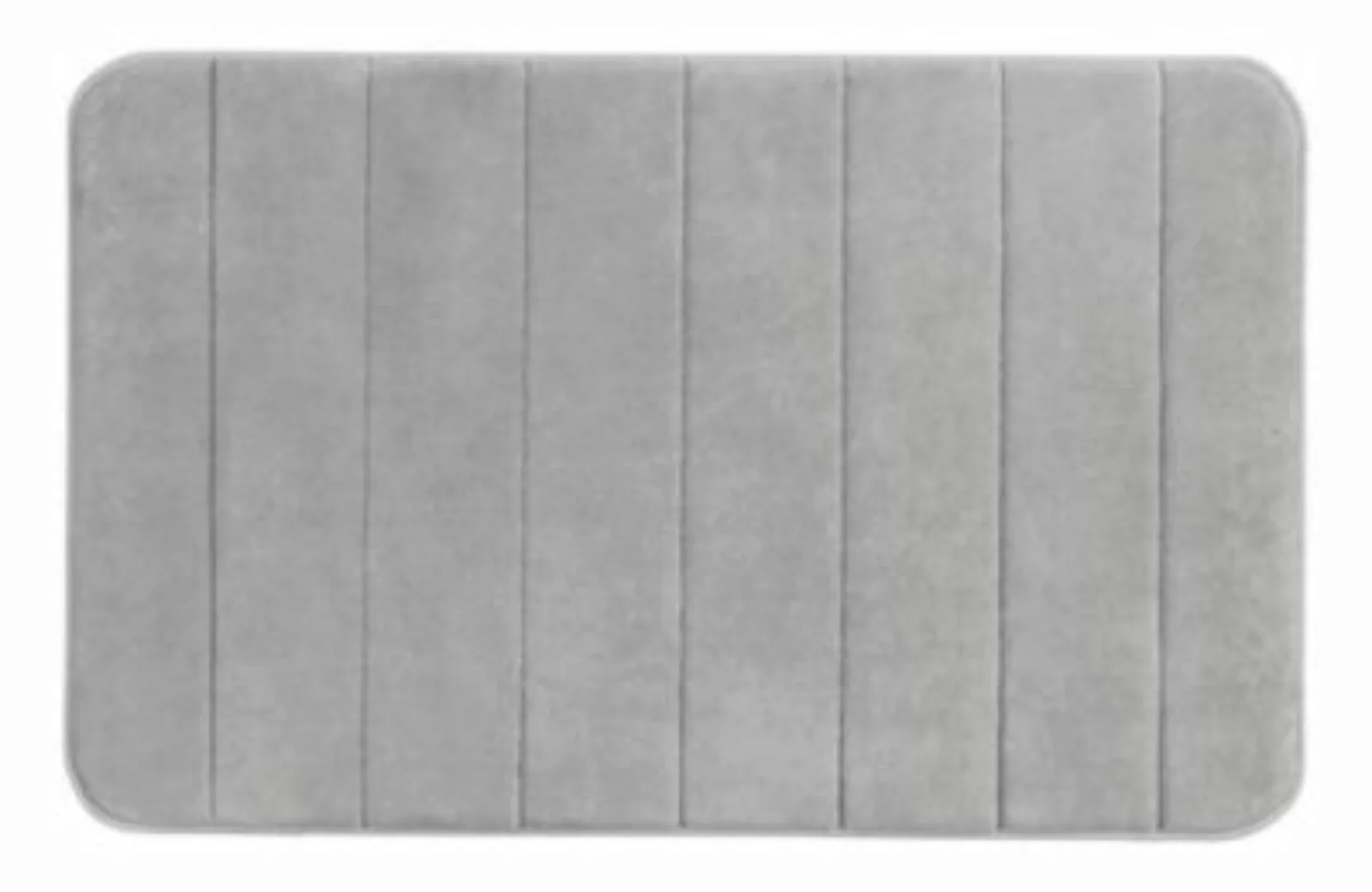 WENKO Badteppich Memory Foam Stripes, Light Grey, 50 x 80 cm hellgrau günstig online kaufen