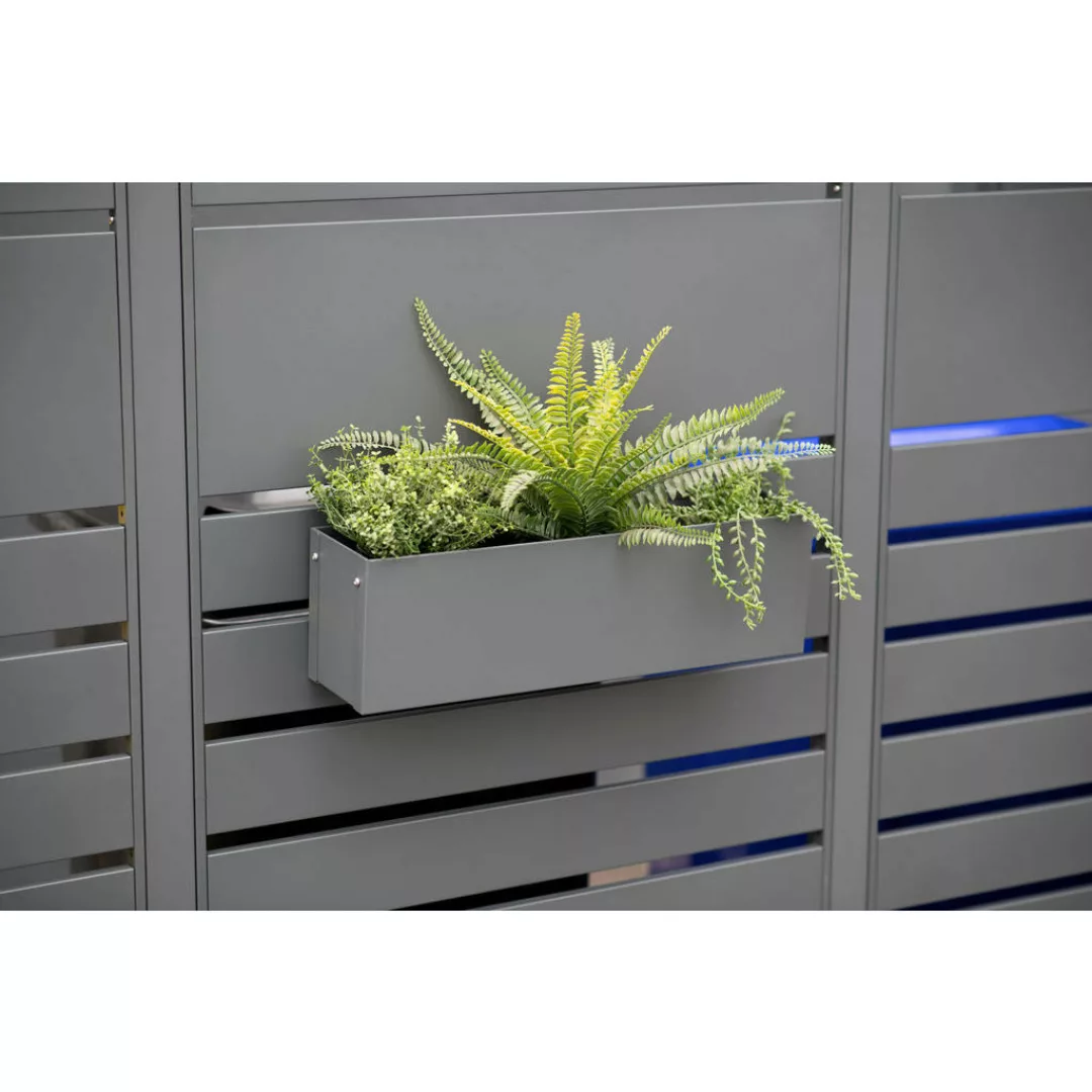 Westmann Blumenkasten Planum Metall 50 cm x 12 cm x 16 cm Anthrazit günstig online kaufen