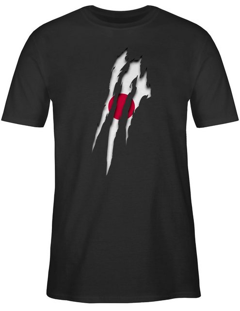 Shirtracer T-Shirt Japan Krallenspuren 2024 Fussball EM Fanartikel günstig online kaufen