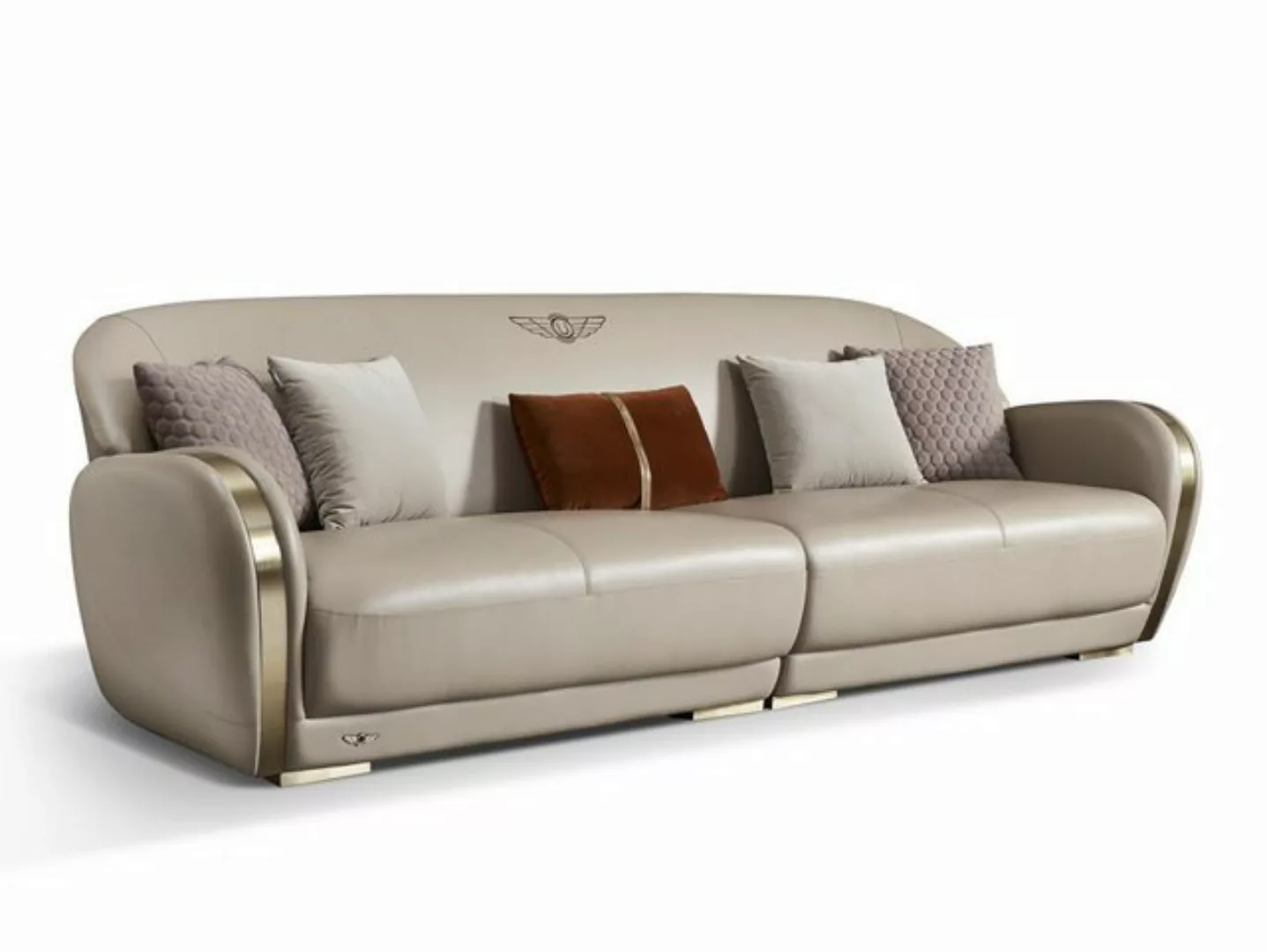 Xlmoebel Sofa Sofa-Ensemble Polstermöbel Set 3+2 aus Leder - Komplette Sofa günstig online kaufen