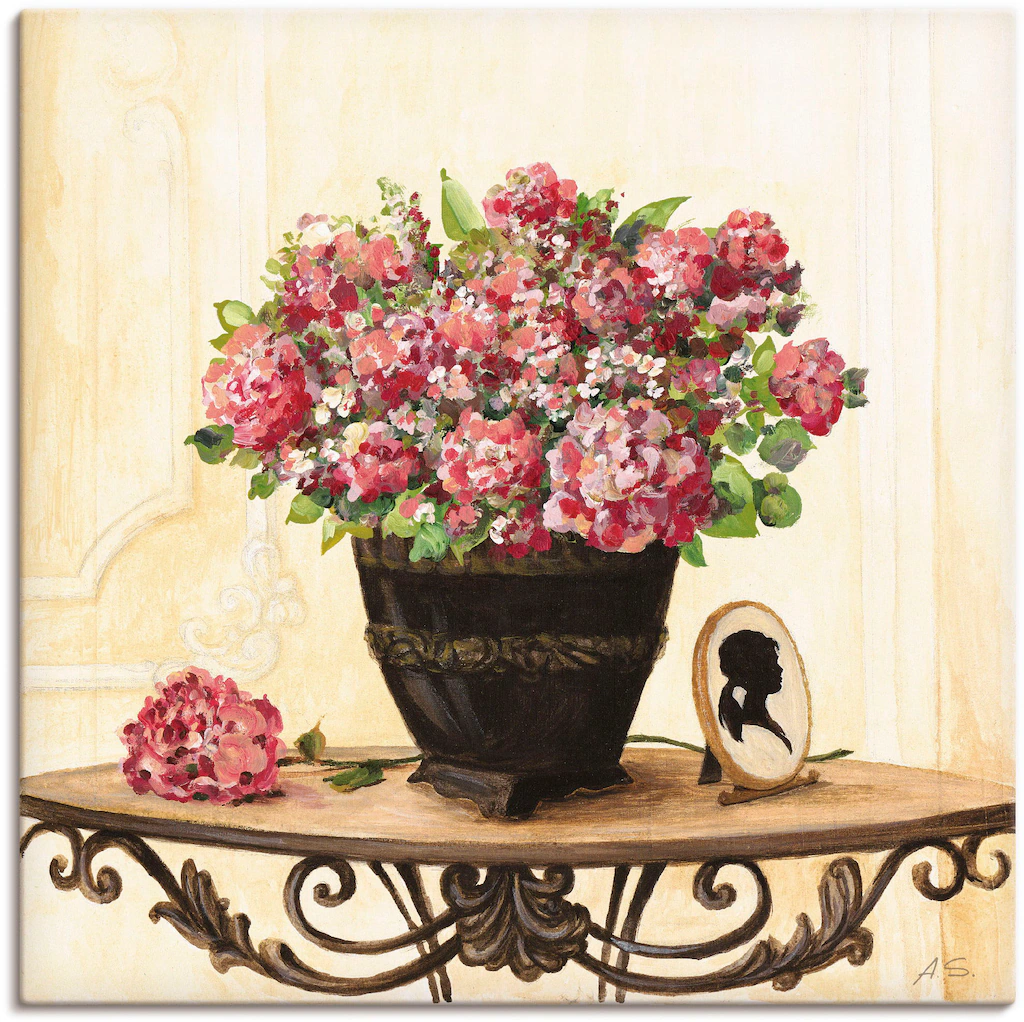 Artland Leinwandbild »Bouquet von roten Hortensien«, Arrangements, (1 St.), günstig online kaufen