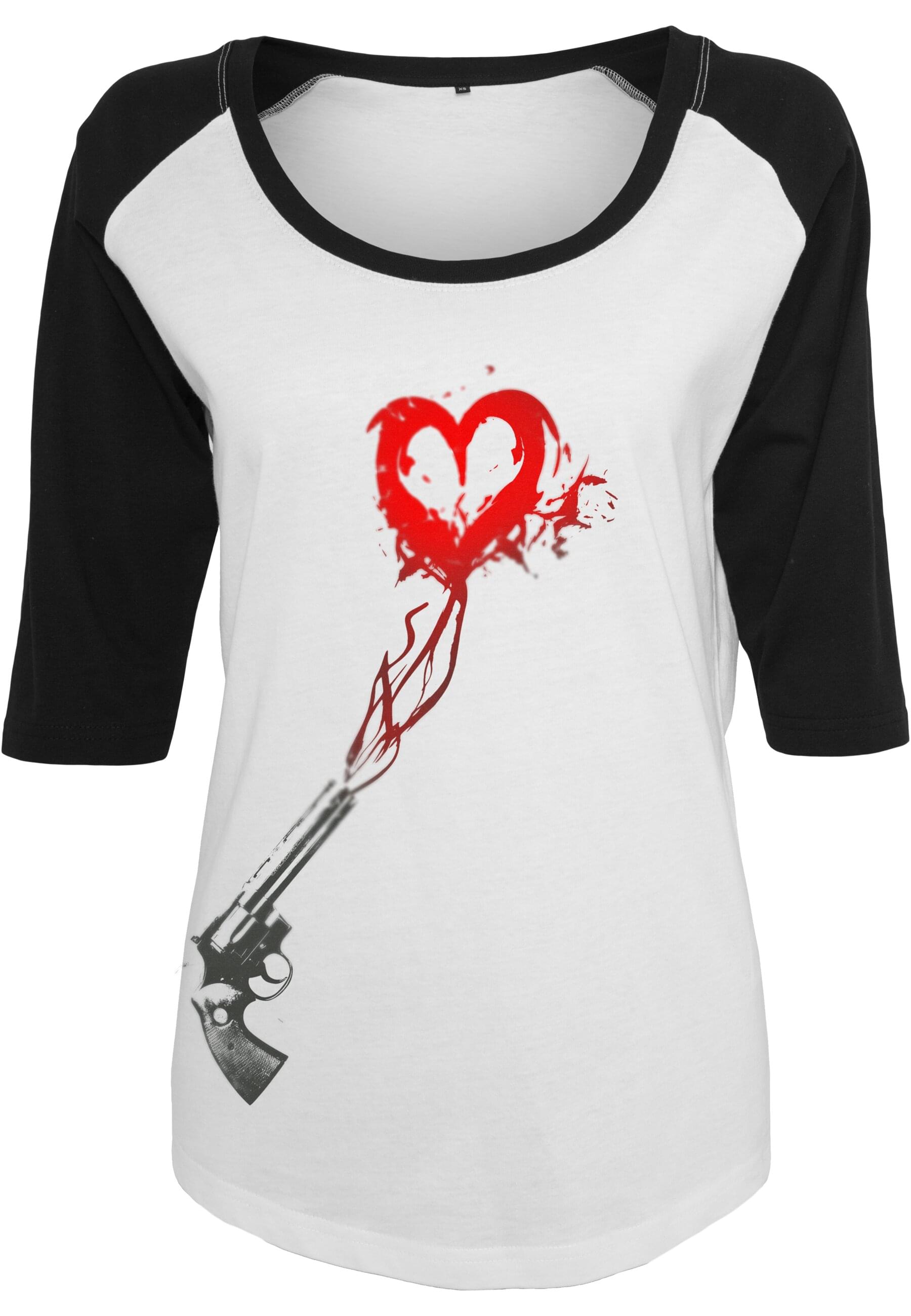 MisterTee T-Shirt "MisterTee Damen Ladies Pistol Heart Raglan Tee" günstig online kaufen