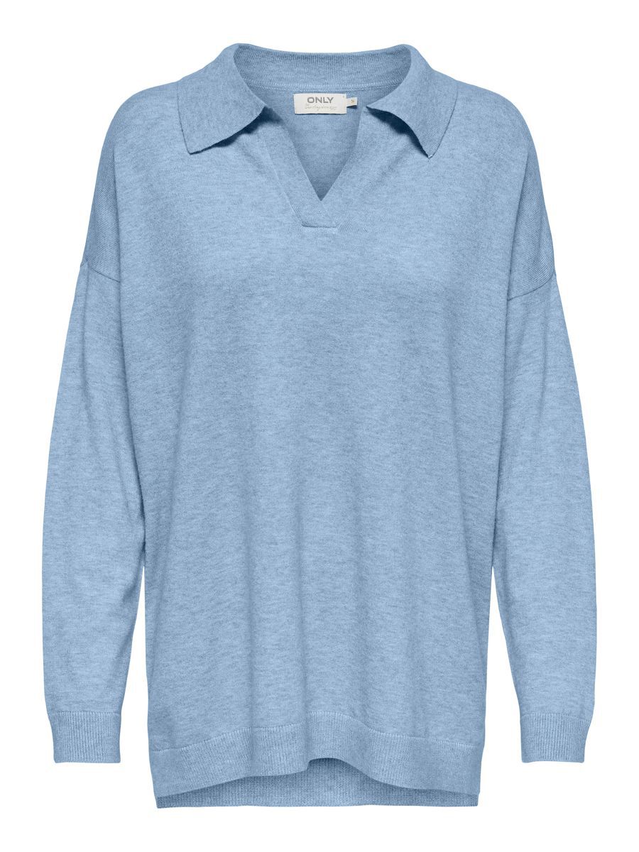ONLY Polo- Pullover Damen Blau günstig online kaufen