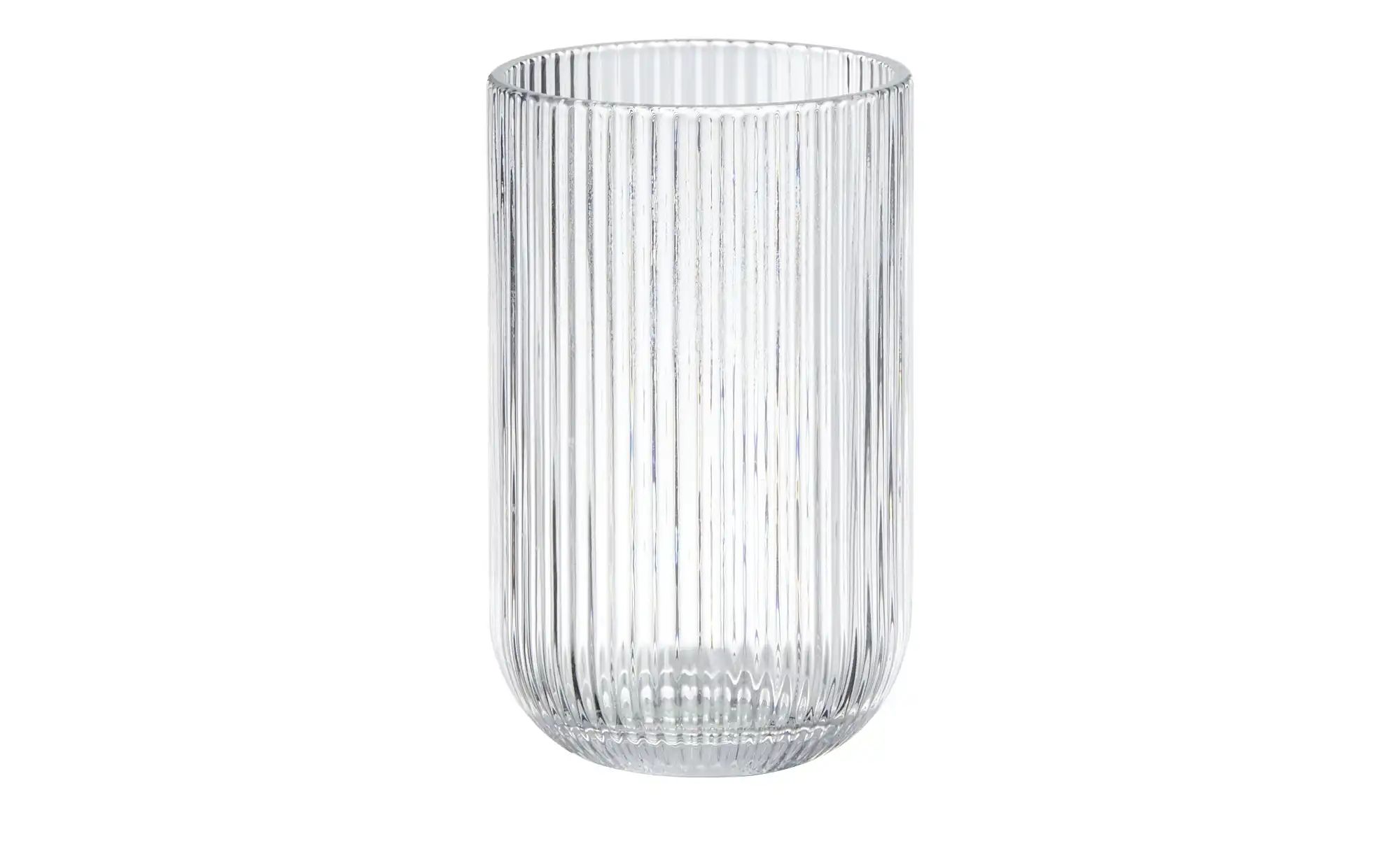 HOME STORY Teelichtglas ¦ transparent/klar ¦ Glas ¦ Maße (cm): B: 8 H: 13 A günstig online kaufen