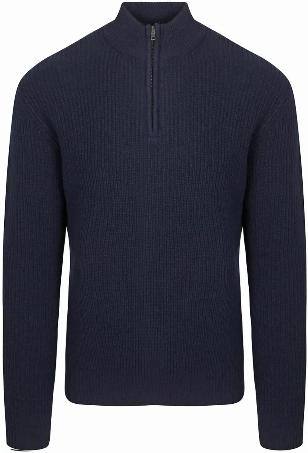 Steppin' Out Half Zip Pullover Lammwolle Navy - Größe L günstig online kaufen