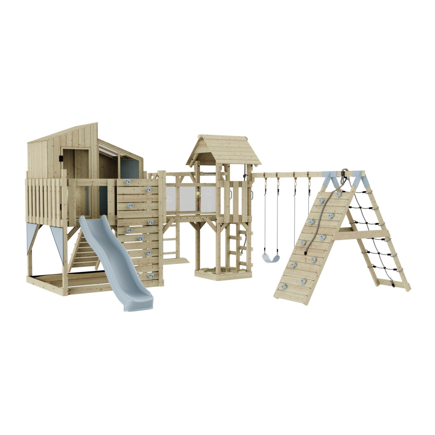 OutdoorToys Spielturm Gustav mit Kinderschaukel Eisblau günstig online kaufen