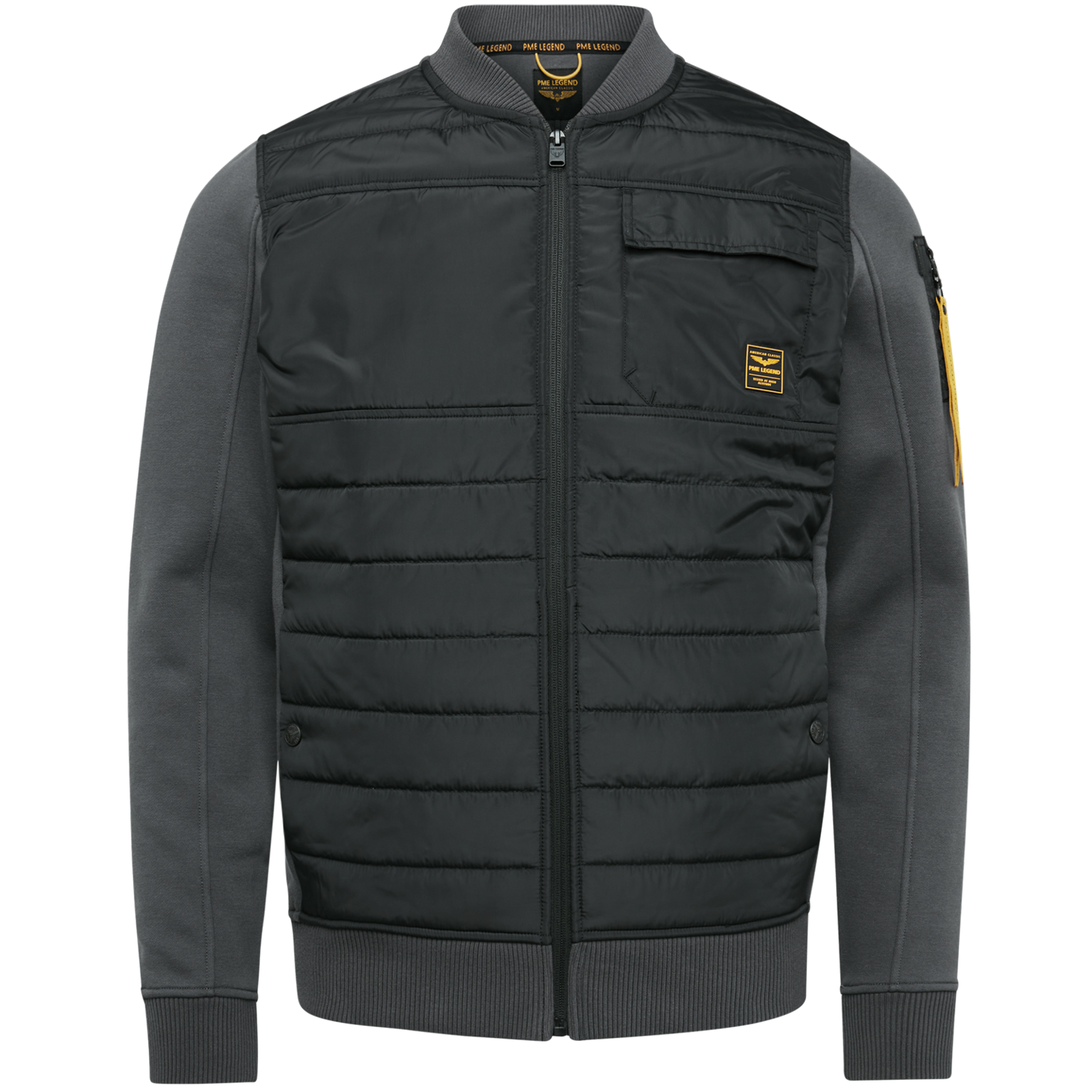 PME Legend Sweatjacke sweat mixed padded asphalt günstig online kaufen