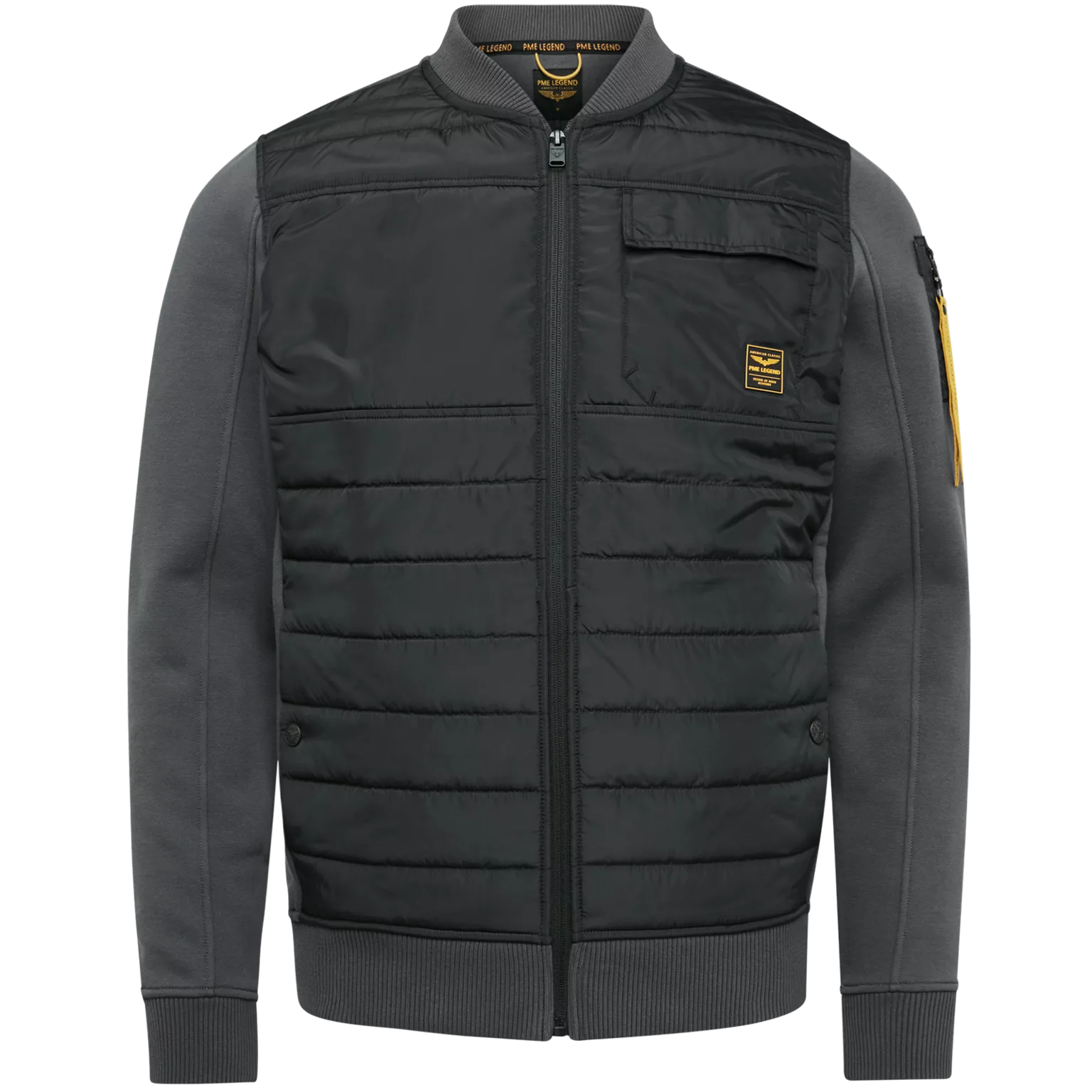 PME Legend Sweatjacke sweat mixed padded asphalt günstig online kaufen