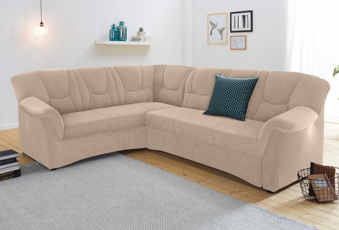 DOMO collection Ecksofa "Sarafina L-Form", wahlweise mit Bettfunktion, opti günstig online kaufen