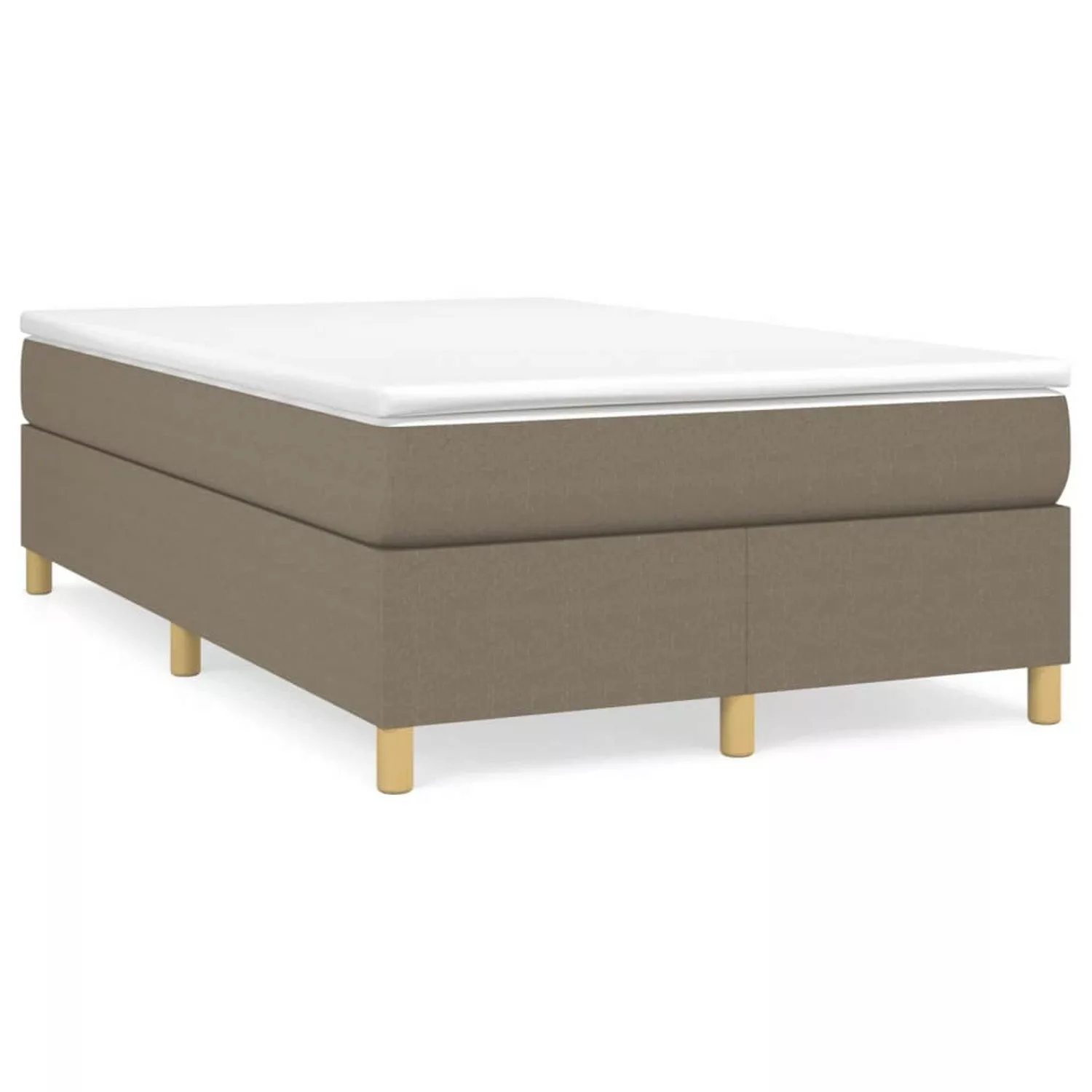 vidaXL Boxspringbett mit Matratze Taupe 120x200 cm Stoff1383006 günstig online kaufen