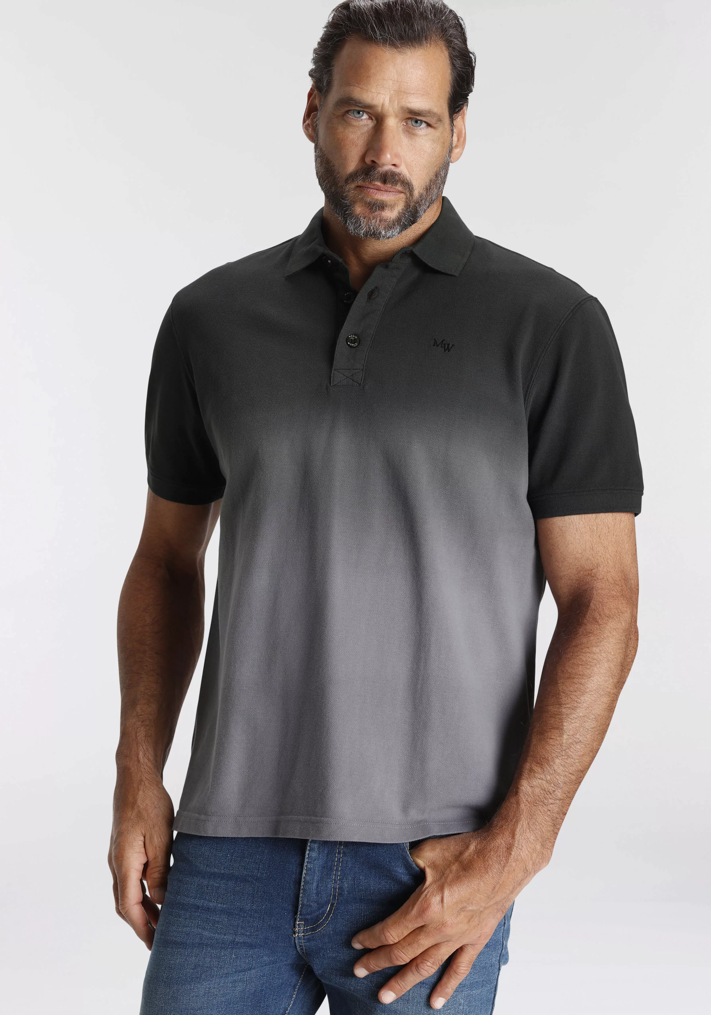 Man's World Poloshirt mit Farbverlauf günstig online kaufen