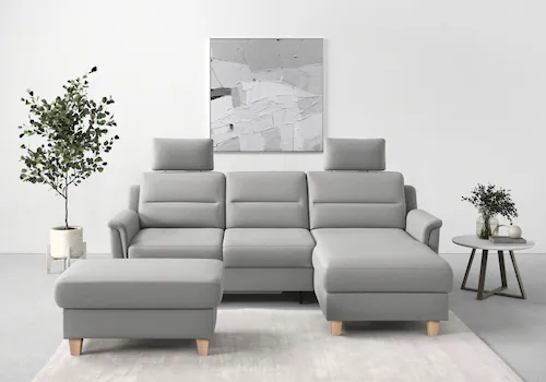 sit&more Ecksofa "Farö L-Form", inklusive Federkern, wahlweise mit Bettfunk günstig online kaufen