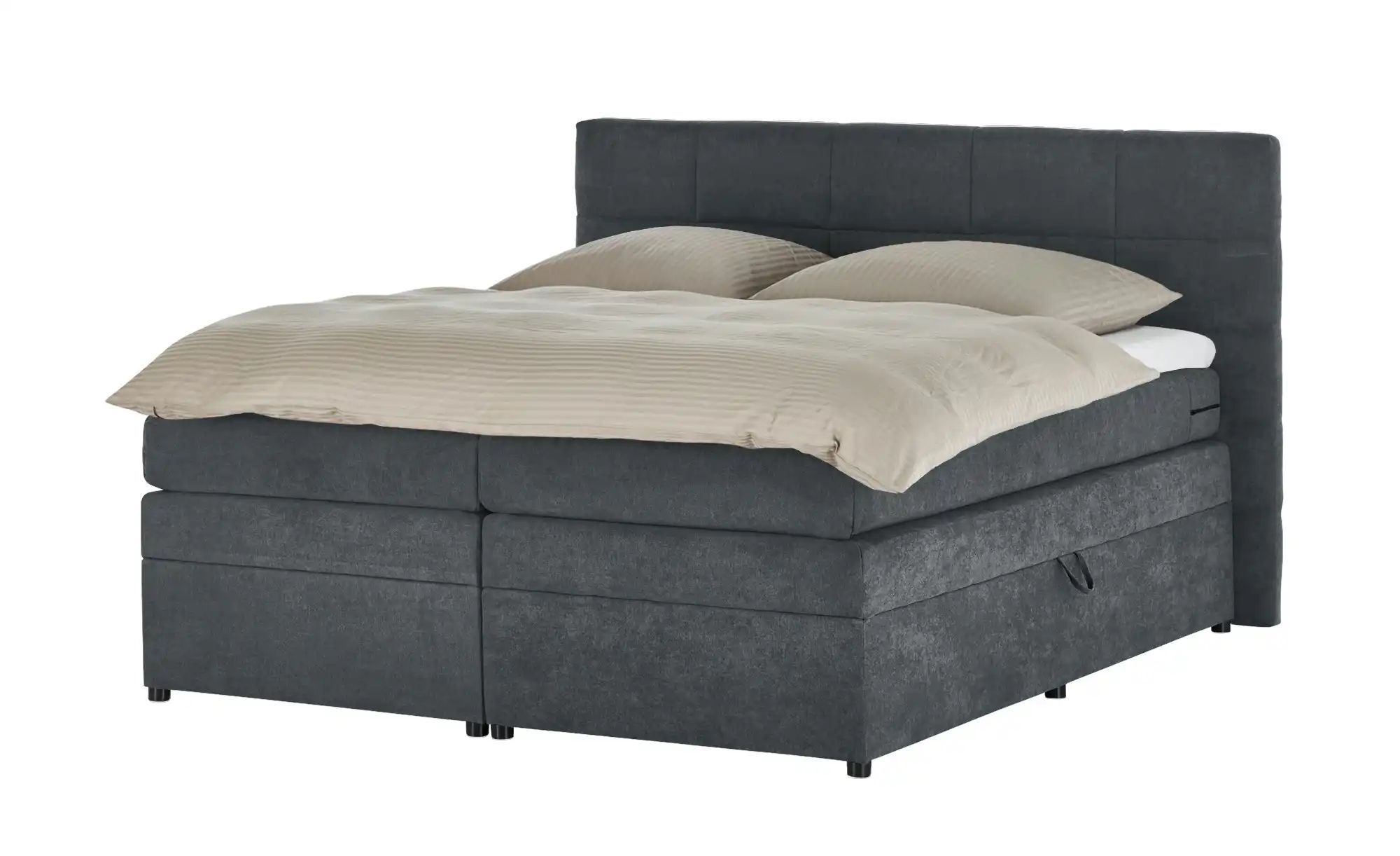 Boxspringbett mit Bettkasten Suffolk ¦ grau ¦ Maße (cm): B: 204 H: 124 Bett günstig online kaufen