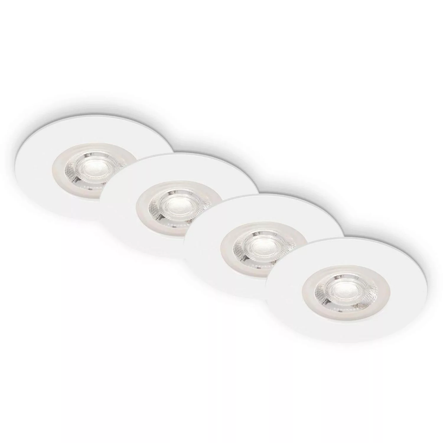 Brilo LED-Einbauleuchte Kulana 4 Stk. Weiß matt 4,9 W günstig online kaufen