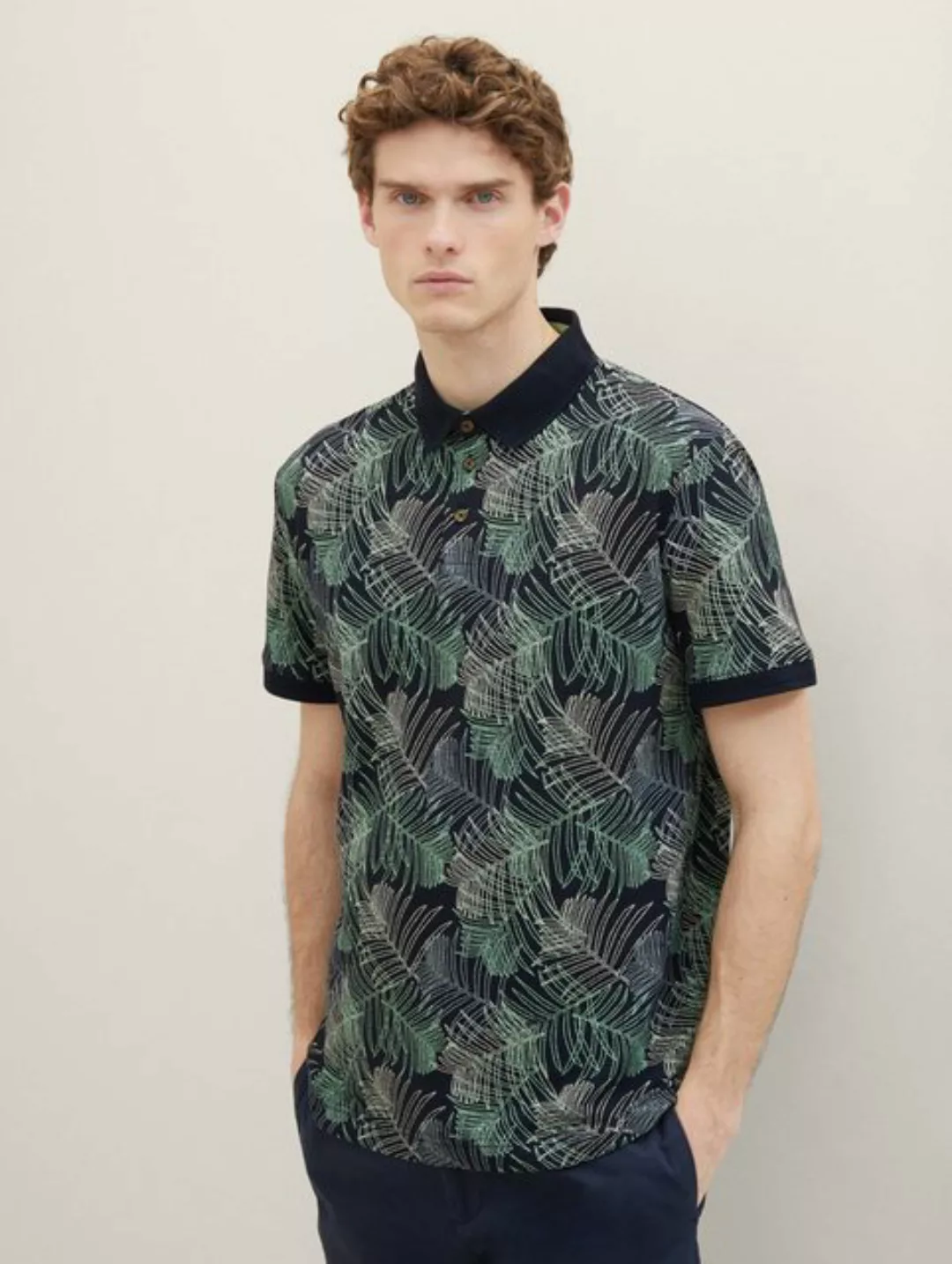 TOM TAILOR Poloshirt Poloshirt mit Allover Print günstig online kaufen