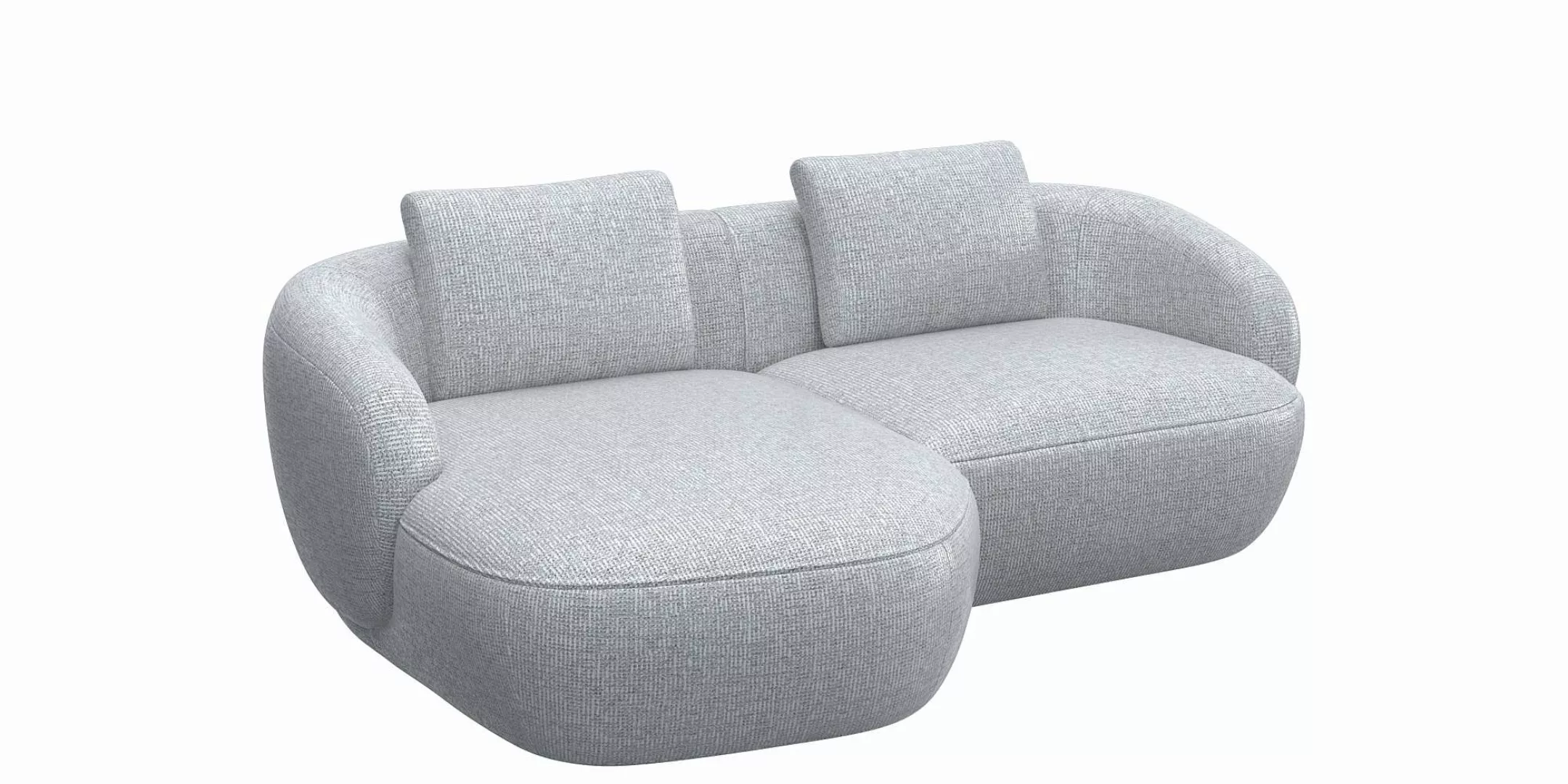 FLEXLUX Wohnlandschaft "Torino, rund, L-Form, Sofa-Ecke mit Recamiere, Long günstig online kaufen