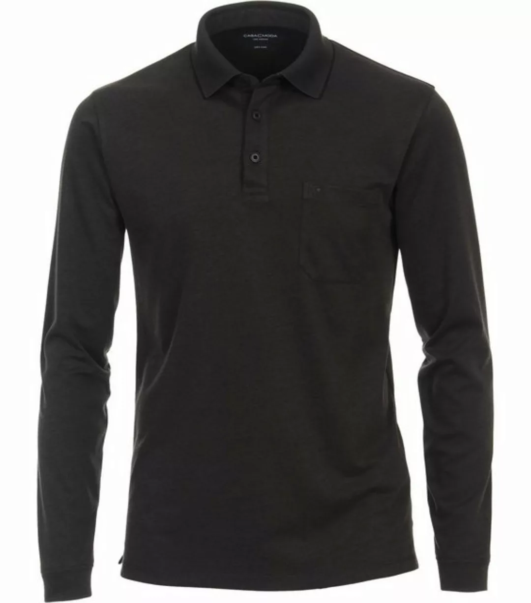 CASAMODA Langarmshirt Polo-Shirt unifarben Poloshirt günstig online kaufen