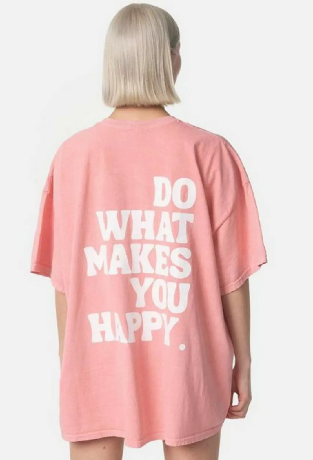 Worldclassca T-Shirt Worldclassca Oversized Print "HAPPY" T-Shirt lang Somm günstig online kaufen
