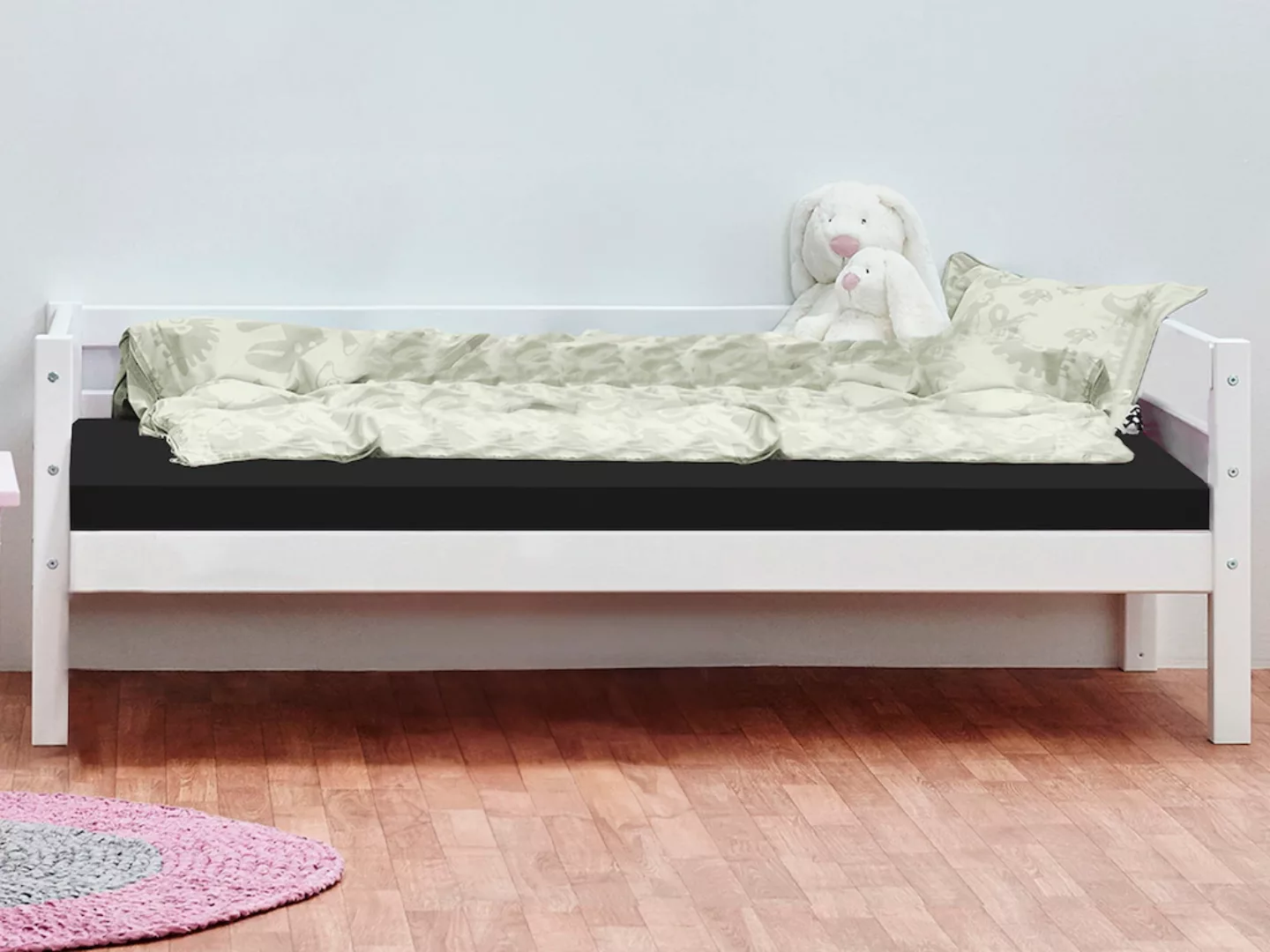Hoppekids Kinderbett ECO Dream, Piratenbett, Tagesbett mit Matratze schwarz günstig online kaufen
