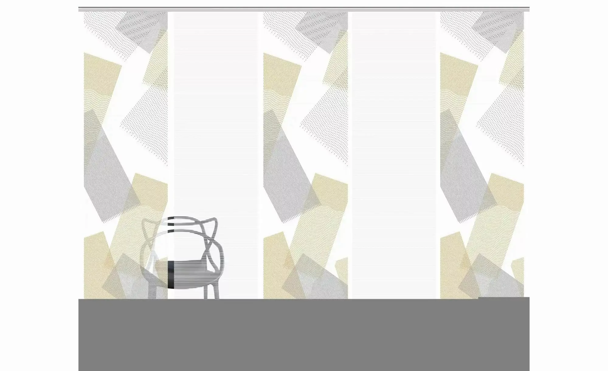 VISION S Schiebevorhang   ¦ gold ¦ Synthetik ¦ Maße (cm): B: 60 H: 260 Gard günstig online kaufen
