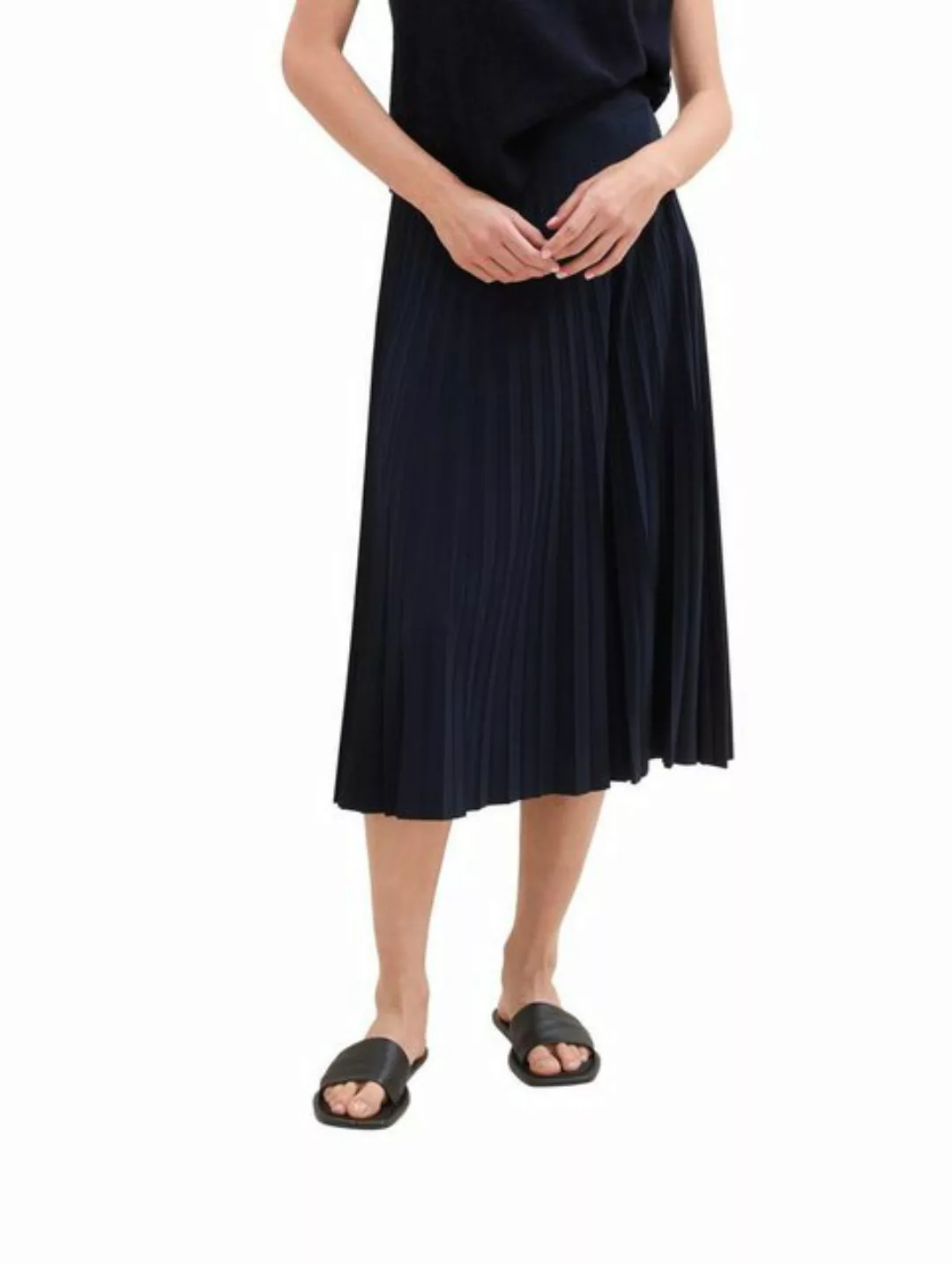 TOM TAILOR Sommerrock plissee skirt, sky captain blue günstig online kaufen