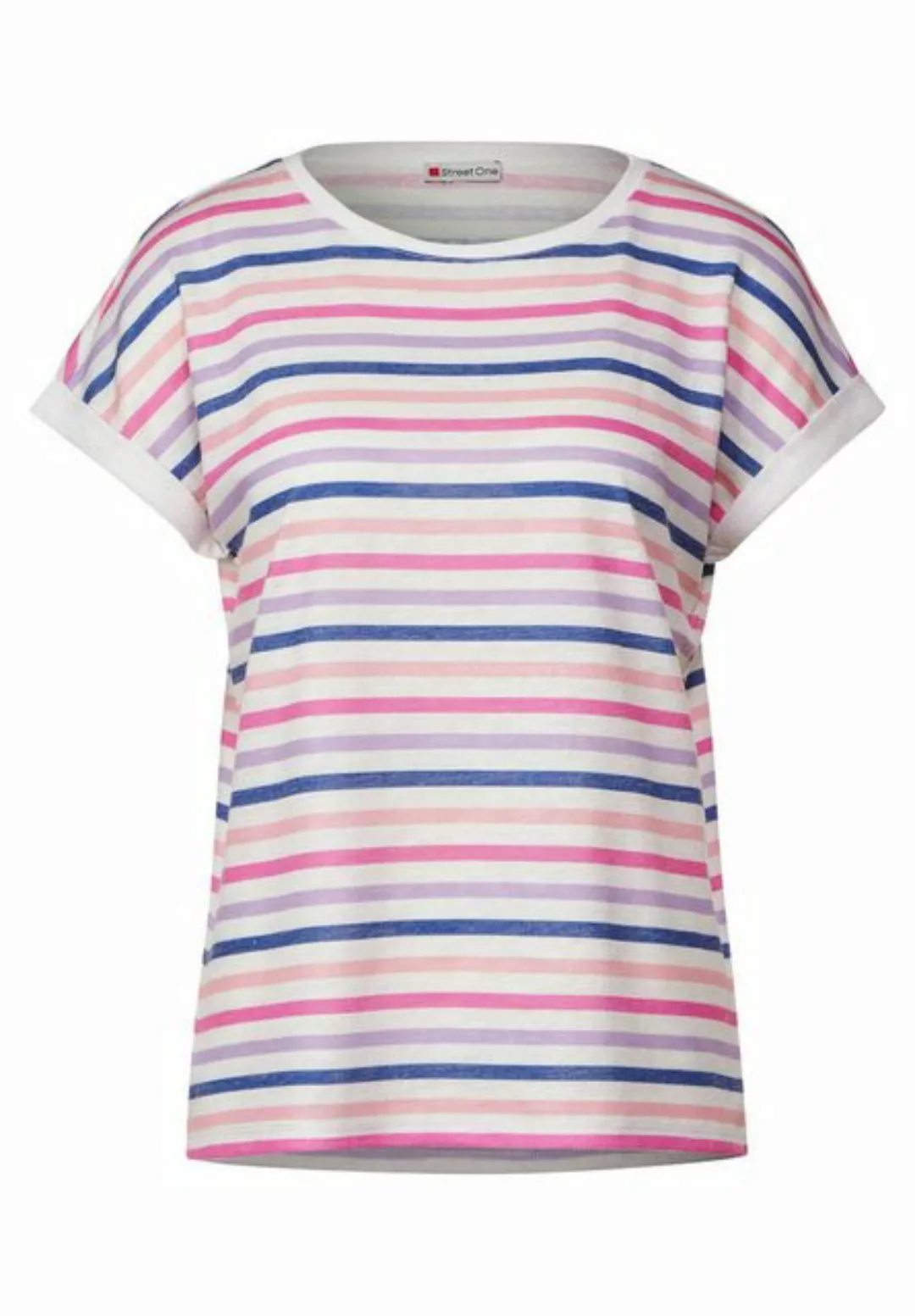 STREET ONE T-Shirt LS_small multicolor stripe shi, off white günstig online kaufen