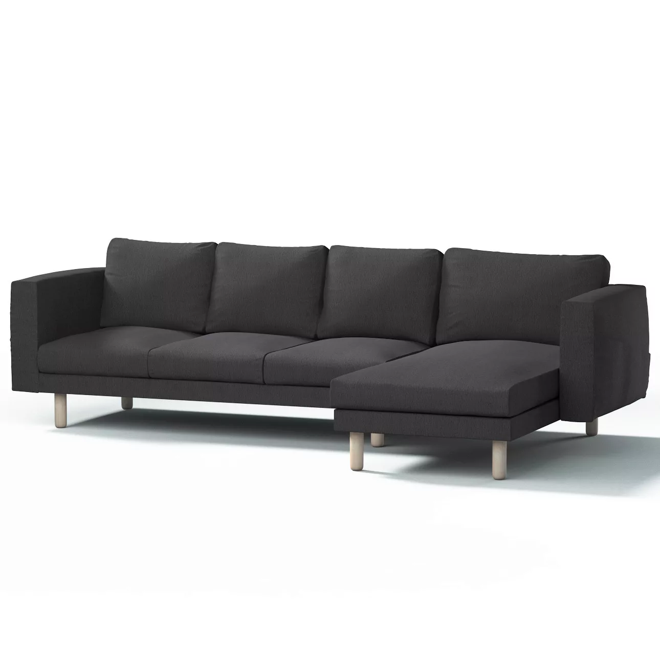 Bezug für Norsborg 4-Sitzer Sofa mit Recamiere, stahlgrau, Norsborg Bezug f günstig online kaufen
