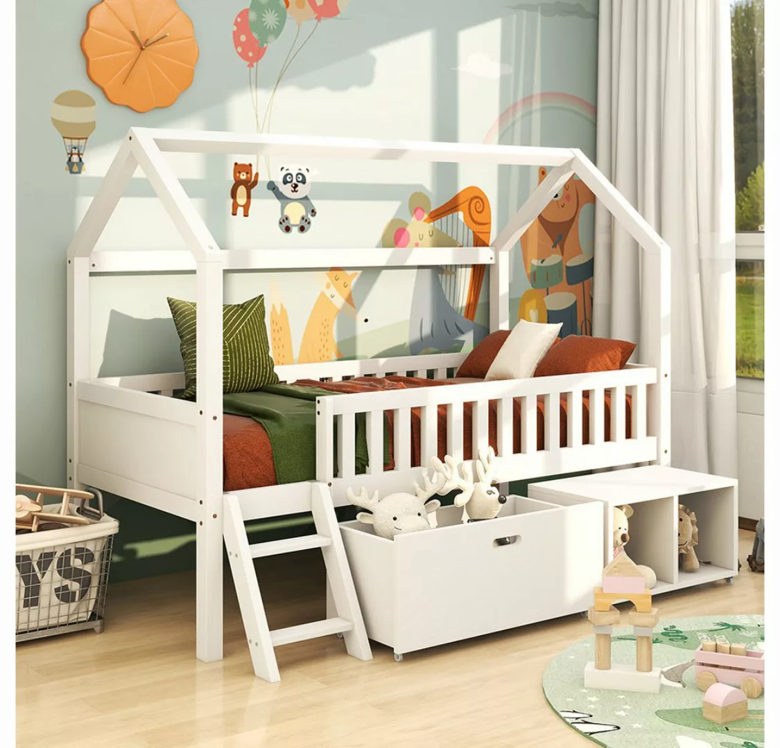 Sweiko Kinderbett (Jugendbett mit Schubladen und Ablagefächern Geeignet, Ha günstig online kaufen