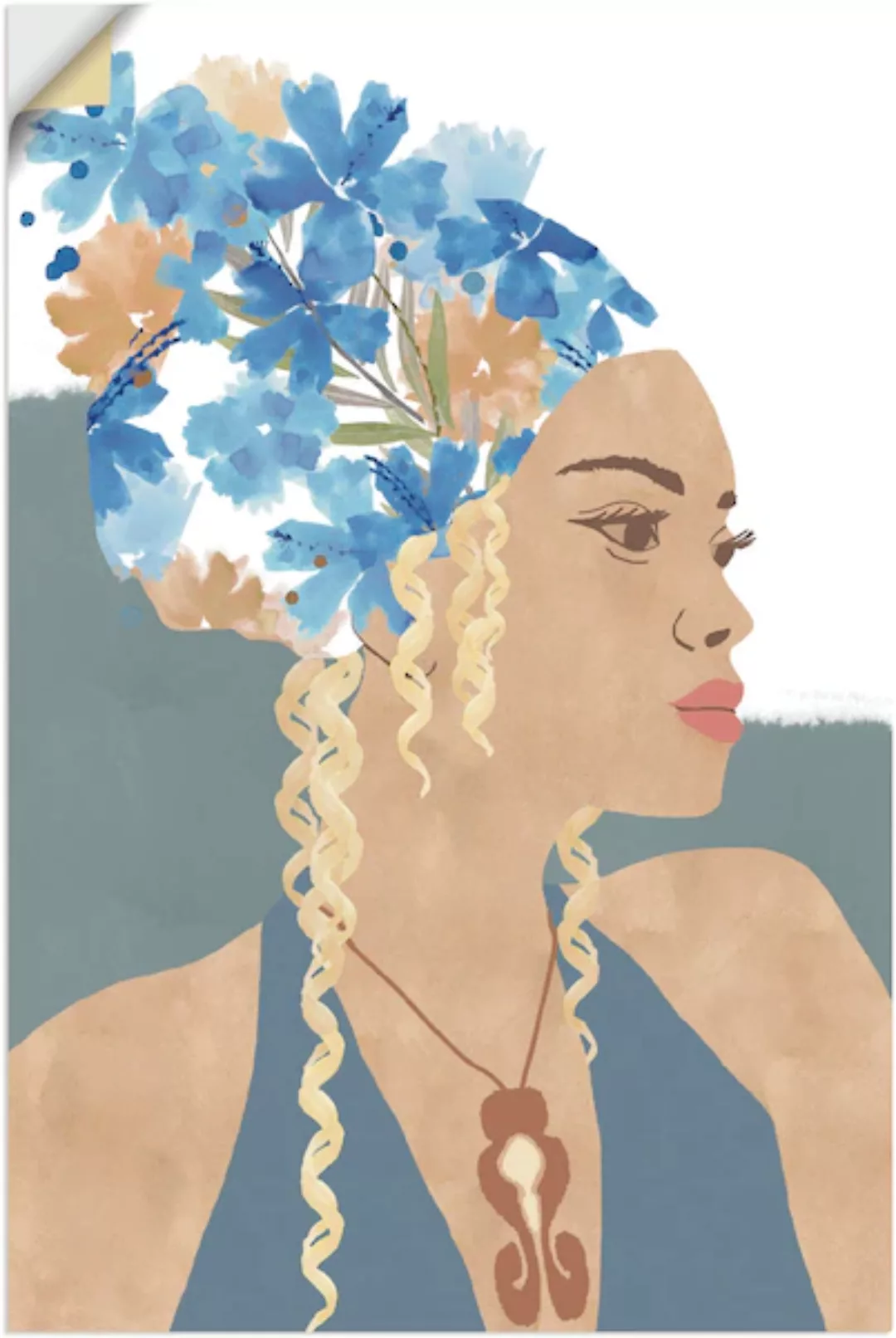 Artland Wandfolie "Maia in voller Blüte", Portrait, (1 St.) günstig online kaufen